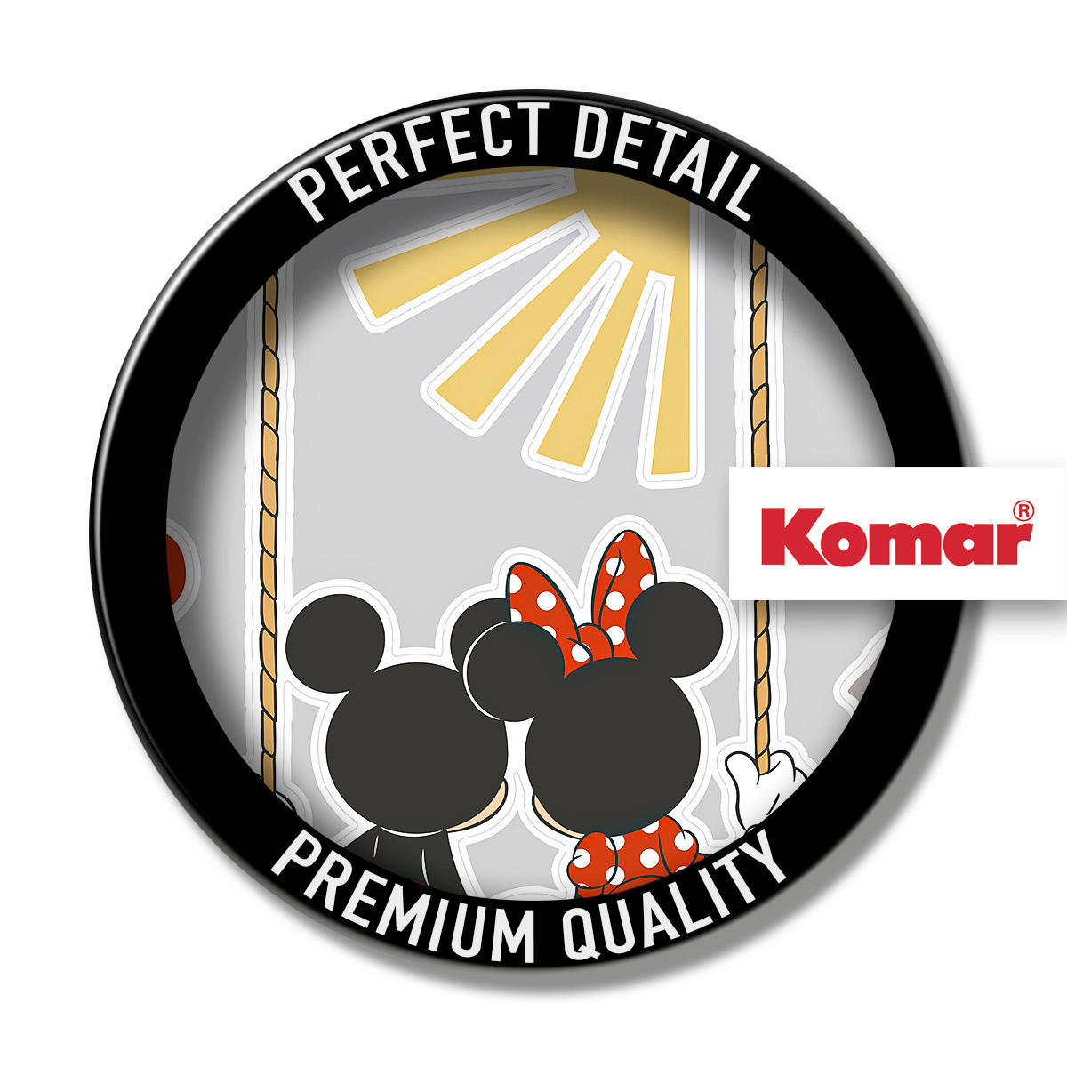 Komar Wandtattoo Mickey Swing  Mickey Swing B/L: ca. 50x70 cm Mickey Swing - (50,00/70,00cm) - Komar