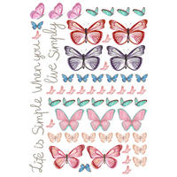 Dekosticker Schmetterlinge bunt B/L: ca. 50x70 cm 2 tlg. Dekosticker Life is Simple - bunt (50,00/70,00cm)