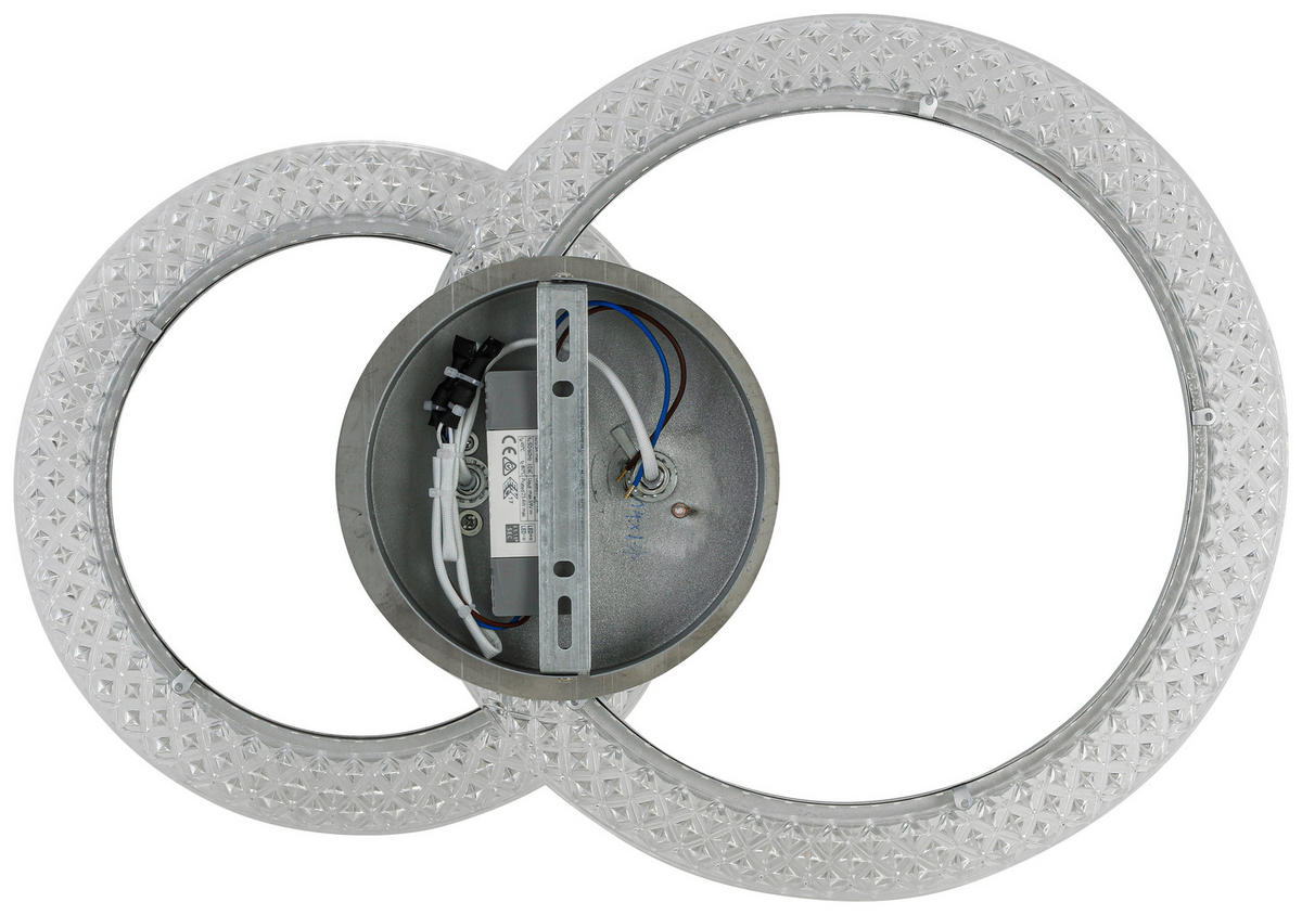 Nolo LED Deckenleuchte Chrom Aluminium Kunststoff Metall B/H/L: ca. 34x8,5x50 cm null 2 Brennstellen LED-Deckenleuchte_Maren - Chrom (50,00/34,00/8,50cm) - Nolo