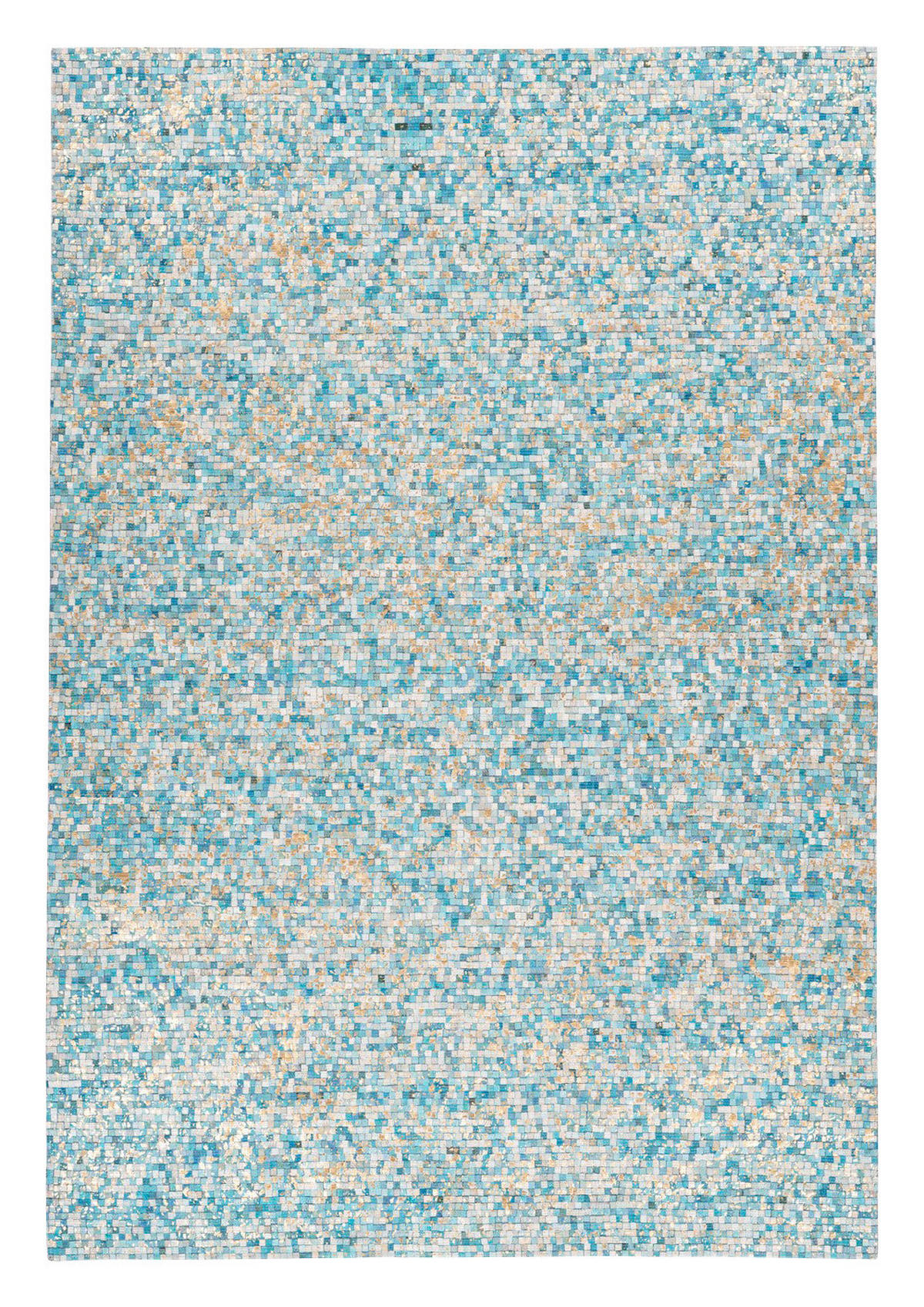 Arte Espina Flachflorteppich Finish 125 hellblau B/H/L: ca. 200x0,5x290 cm Finish 125 - hellblau/gold (290,00/200,00/0,50cm) - Arte Espina