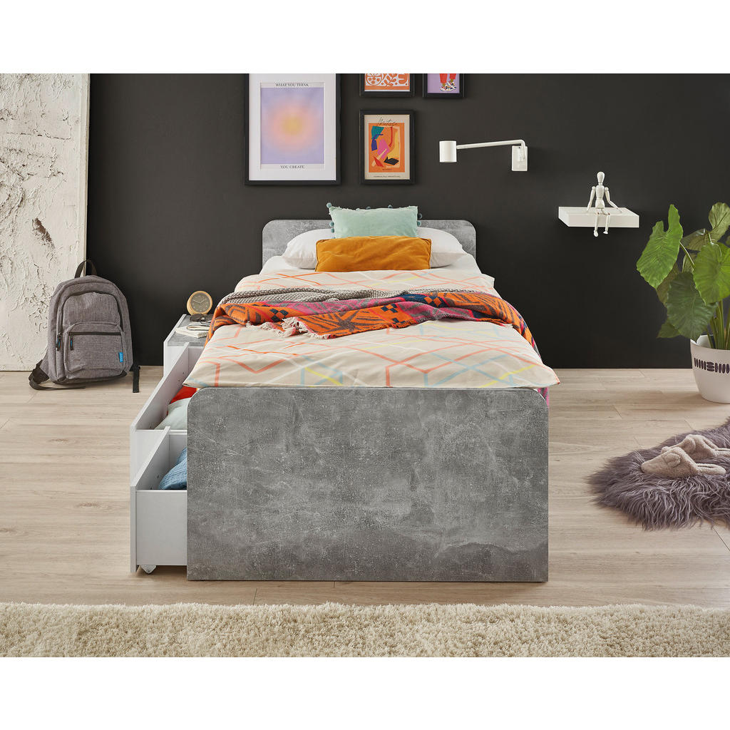 Thumbnail - Jugendbett Matino Beton Liegefläche B/L: ca. 90x200 cm