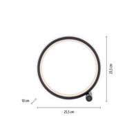 Just Light LED Tischleuchte schwarz Eisen D: ca. 25 cm 1 Brennstellen LED-Tischleuchte_Mini-Ritus - schwarz (25,00cm) - Just Light