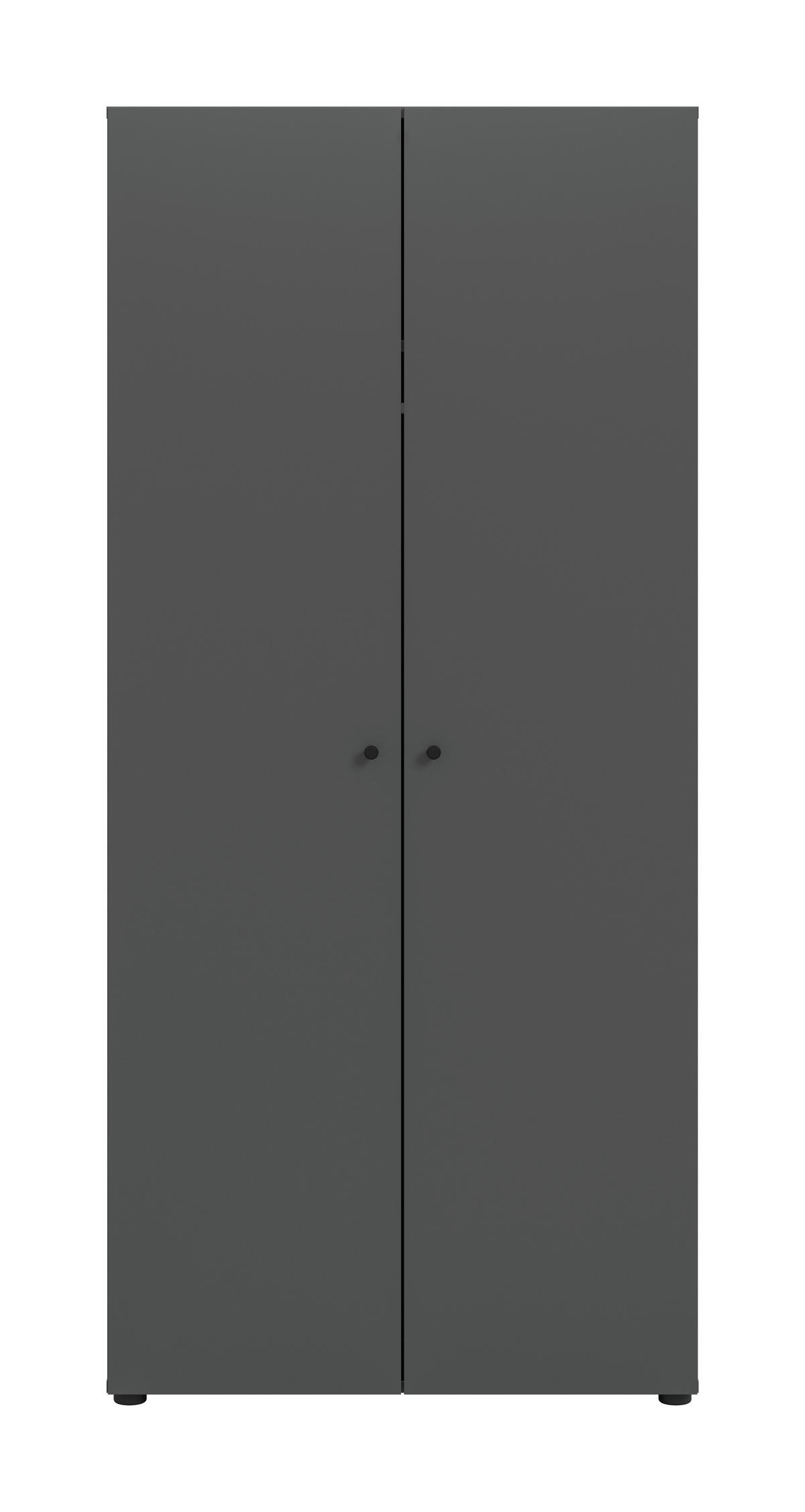 Kleiderschrank DARWIN anthrazit B/H/T: ca. 80x176x51 cm DARWIN - anthrazit (80,00/176,00/51,00cm) - xonox.home