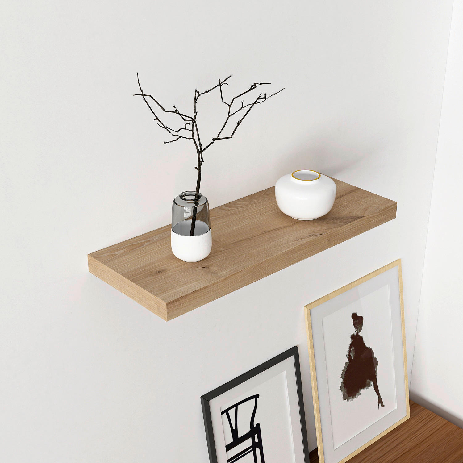 Wandboard Shelvy 60 Eiche Viking Nachbildung B/H/T: ca. 60x4x24 cm Shelvy 60 - (60,00/4,00/24,00cm)