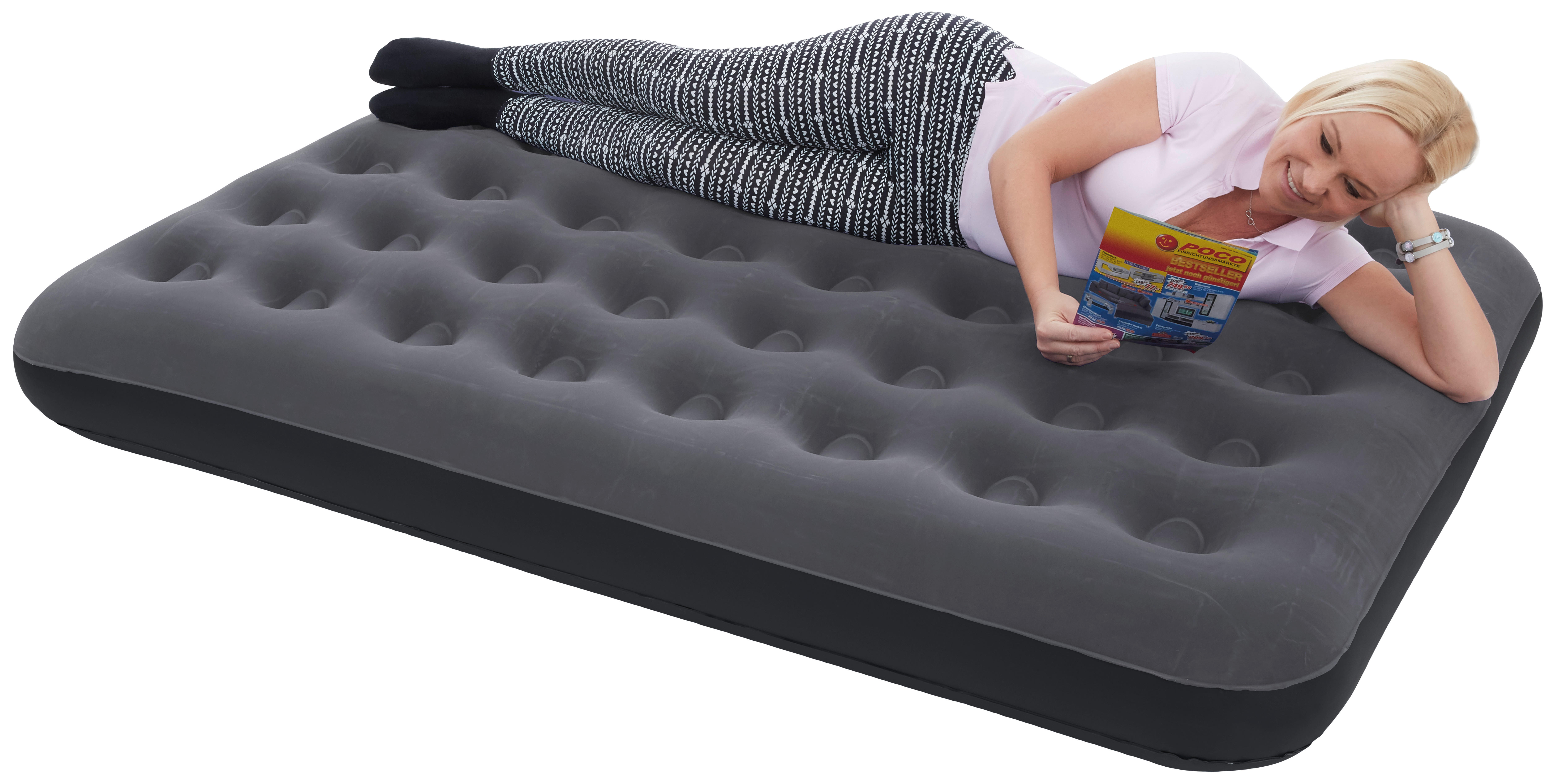 Happy People Luftbett grau B/H/L: ca. 137x22x191 cm Luftbett_aufblasbar_Double - anthrazit/grau (191,00/137,00/22,00cm) - Happy People