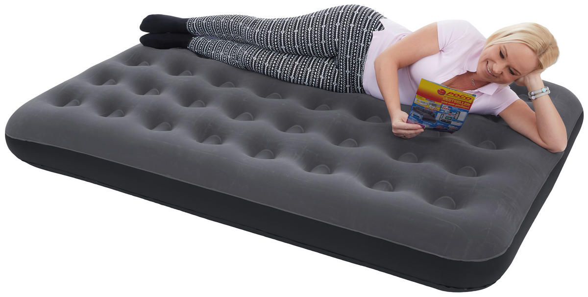 Happy People Luftbett grau B/H/L: ca. 137x22x191 cm Luftbett_aufblasbar_Double - anthrazit/grau (191,00/137,00/22,00cm) - Happy People