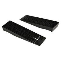 HOMCOM Haushaltshelfer schwarz Kunststoff B/H/L: ca. 19,5x70x7,8 cm Laderampe - schwarz (7,80/19,50/70,00cm) - HOMCOM