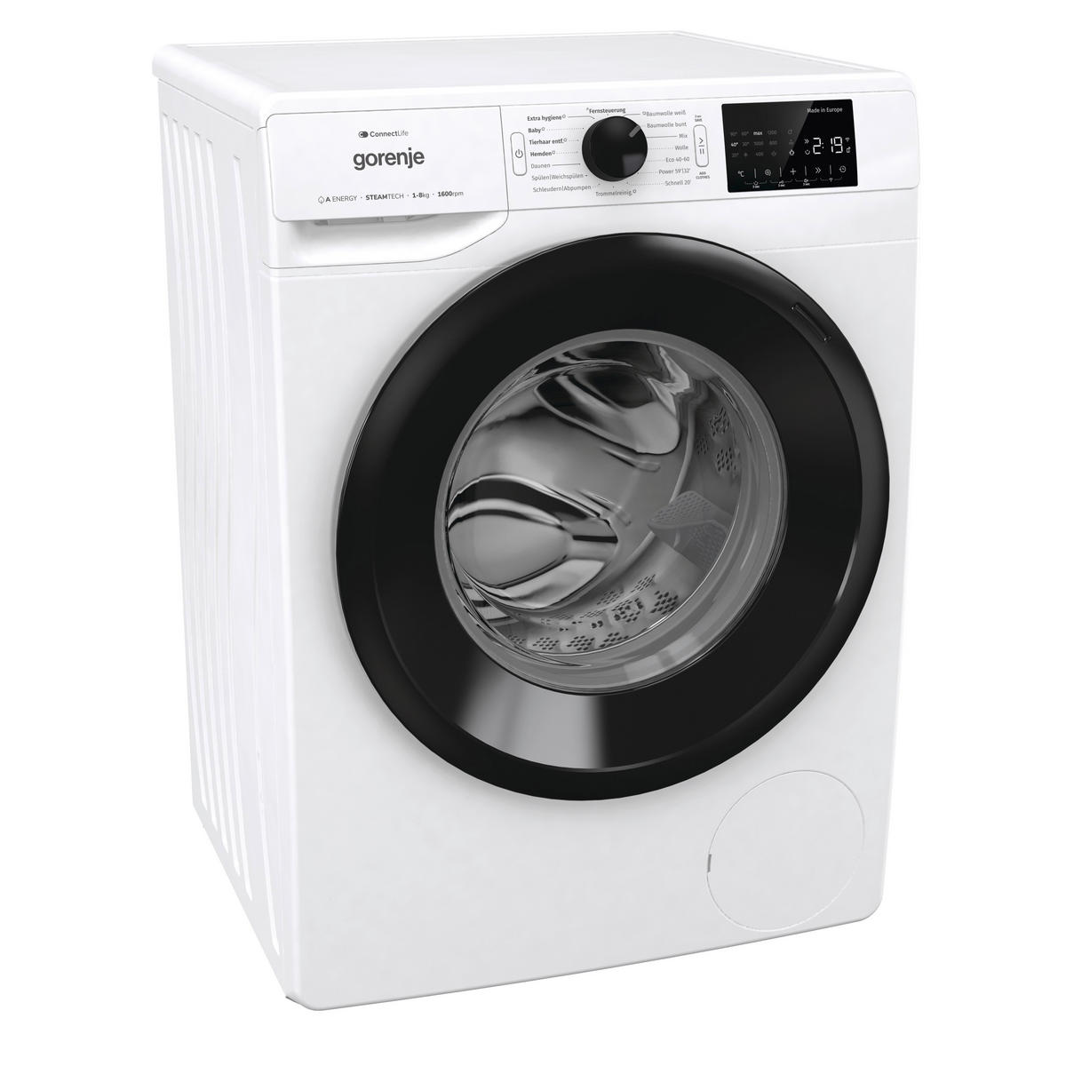 Gorenje Waschmaschine WPNEI86ATS weiß B/H/T: ca. 60x85x55 cm ca. 8 kg Waschmaschine WPNEI86ATS - weiß (60,00/85,00/55,00cm) - Gorenje