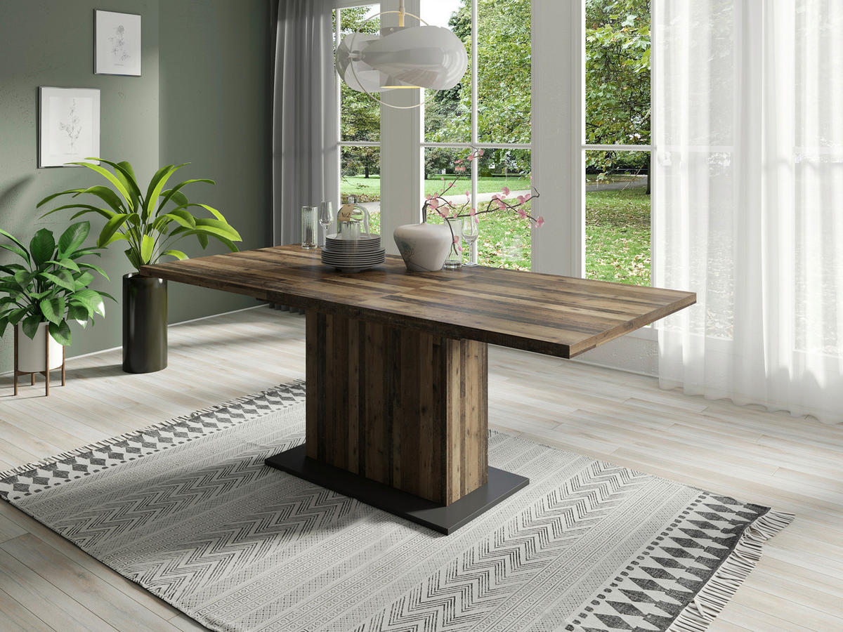 Tisch ATHEN Eiche Old Wood Nachbildung B/H/T: ca. 160x75x90 cm ATHEN - Eiche (160,00/75,00/90,00cm) - byLIVING