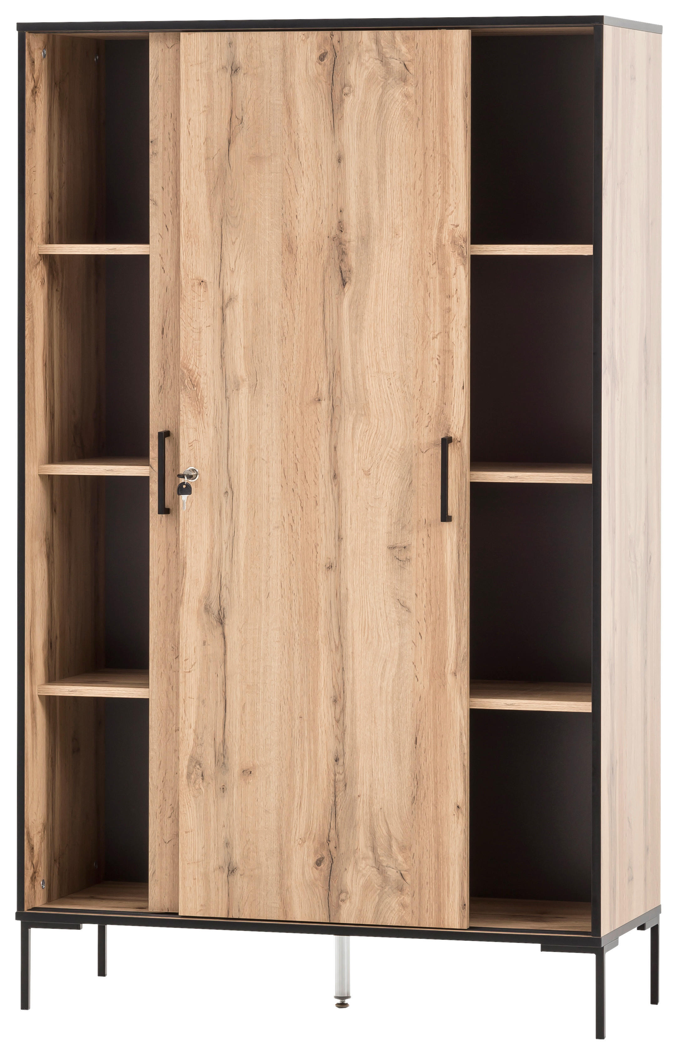 Hochschrank Serie 2000 Eiche Landhaus Nachbildung B/H/T: ca. 100,1x163,8x41 cm Serie 2000 - Eiche (100,10/163,80/41,00cm) - Möbelpartner