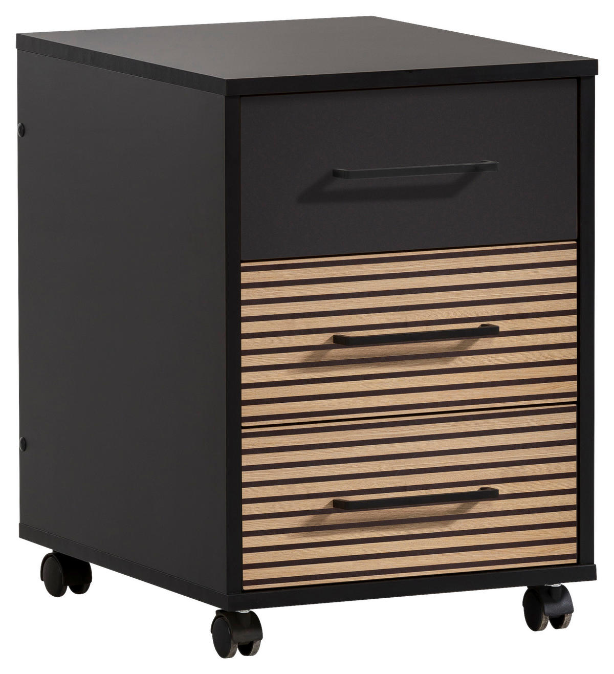 Rollcontainer Hank schwarz matt B/H/T: ca. 40,1x57x50 cm Hank - schwarz (40,10/57,00/50,00cm) - Möbelpartner