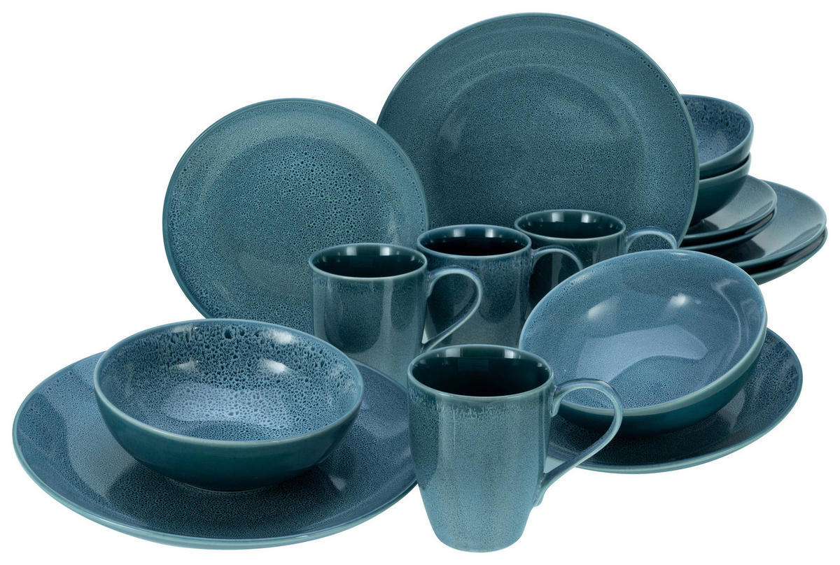 CreaTable Kombiservice Reactive BLUE petrol Keramik Reactive BLUE - petrol - CreaTable