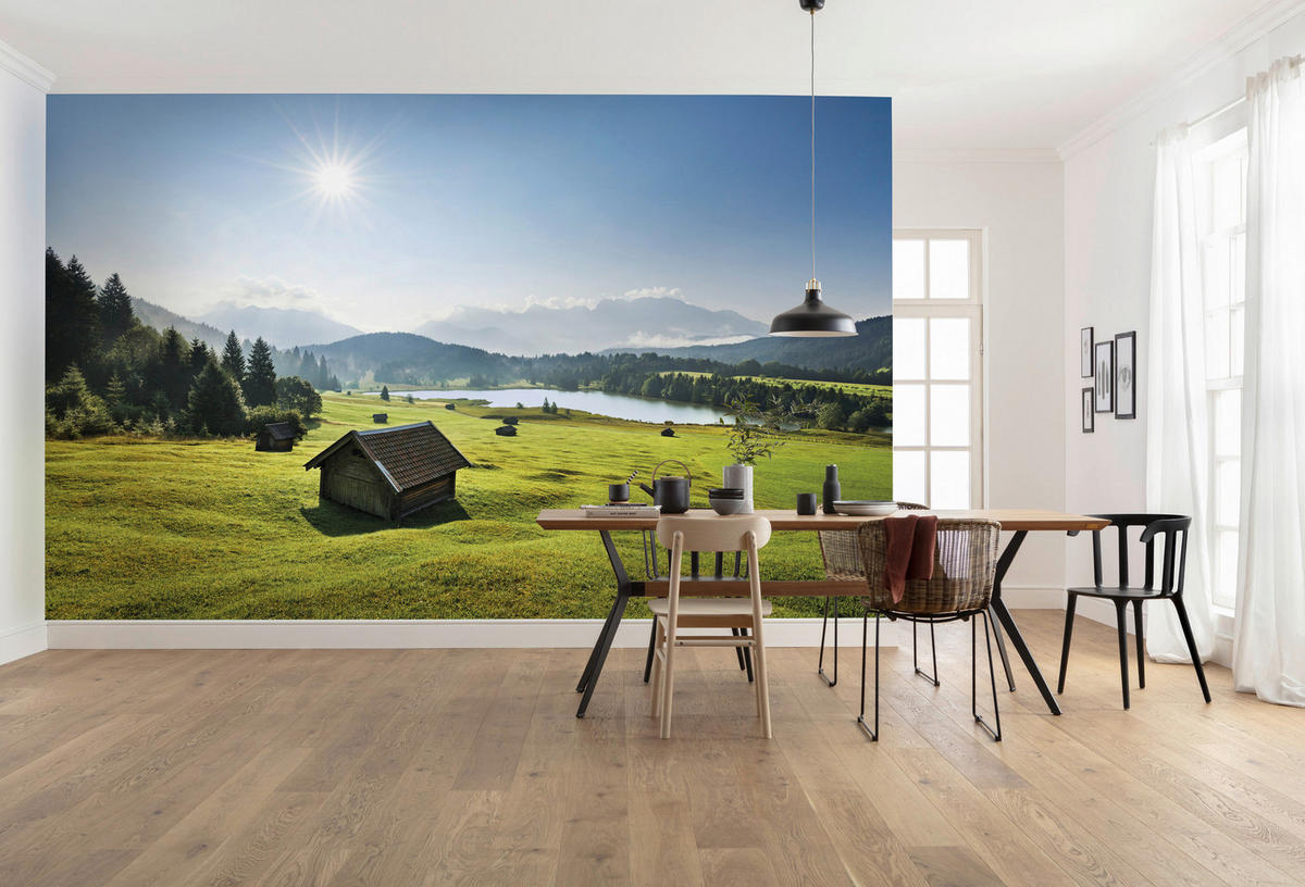 Komar Fototapete Bergwiese vor Karwendel B/L: ca. 450x280 cm Bergwiese vor Karwendel - (450,00/280,00cm) - Komar