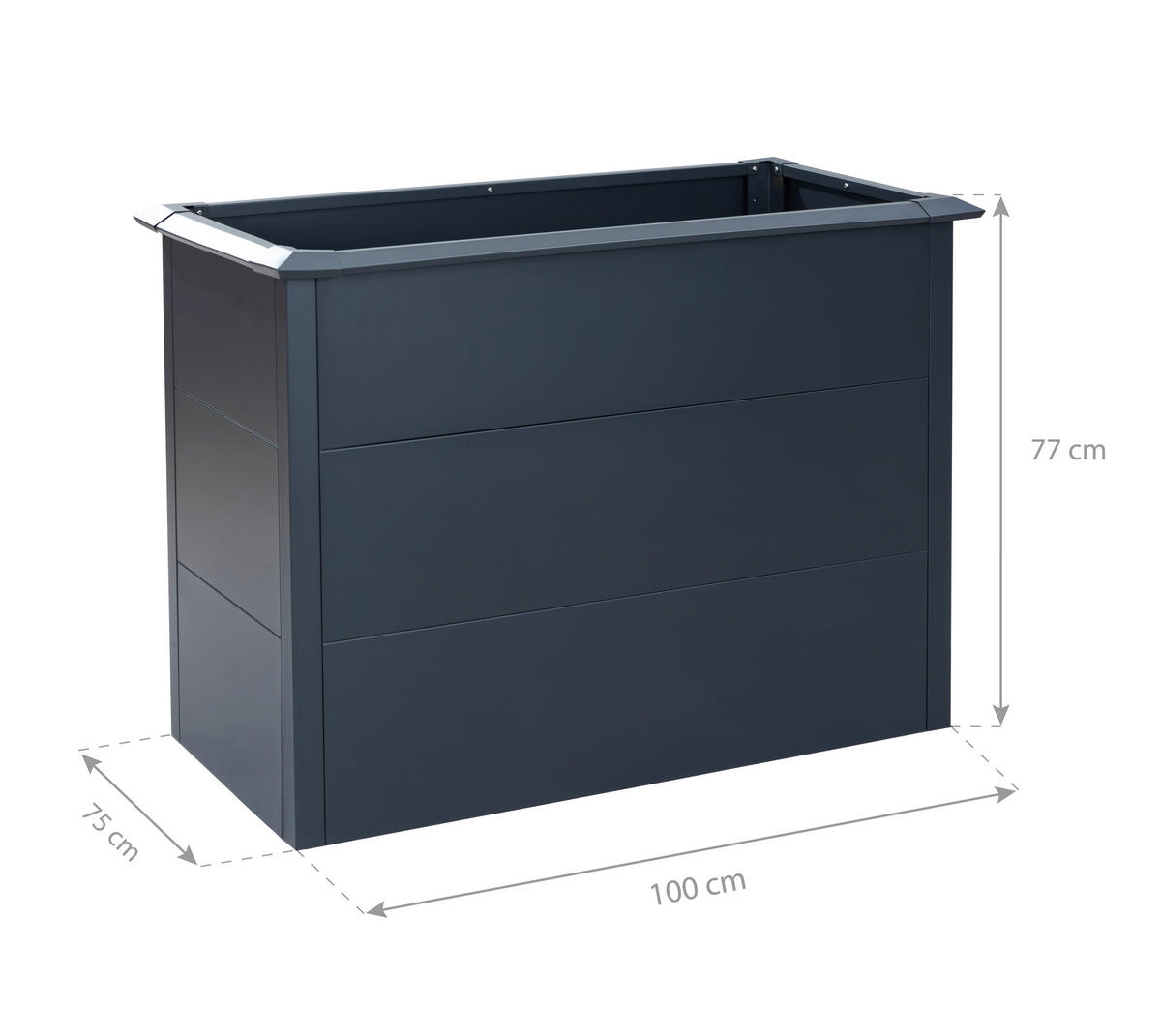 Westmann Hochbeet Primus M anthrazit Metall B/H/T: ca. 100x77x50 cm Primus M - anthrazit (100,00/77,00/50,00cm) - Westmann