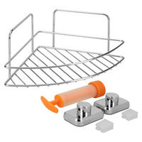 Eckablage Chrom Metall Eckablage_Vacuum-Fix - Chrom - Metaltex