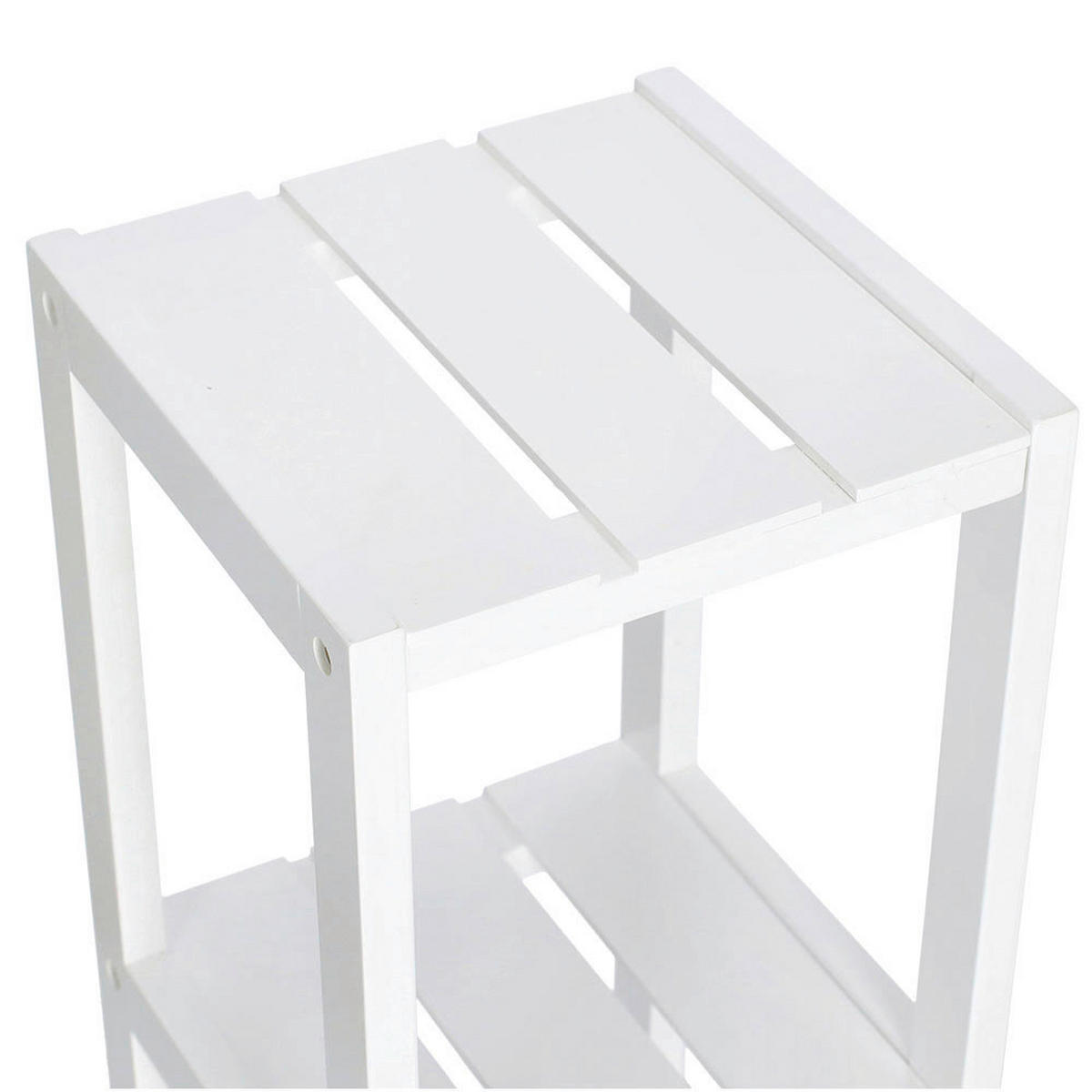 Zeller Standregal weiß MDF B/H/L: ca. 22x92x22 cm Standregal_mit_4_Ablagen - weiß (22,00/22,00/92,00cm) - Zeller