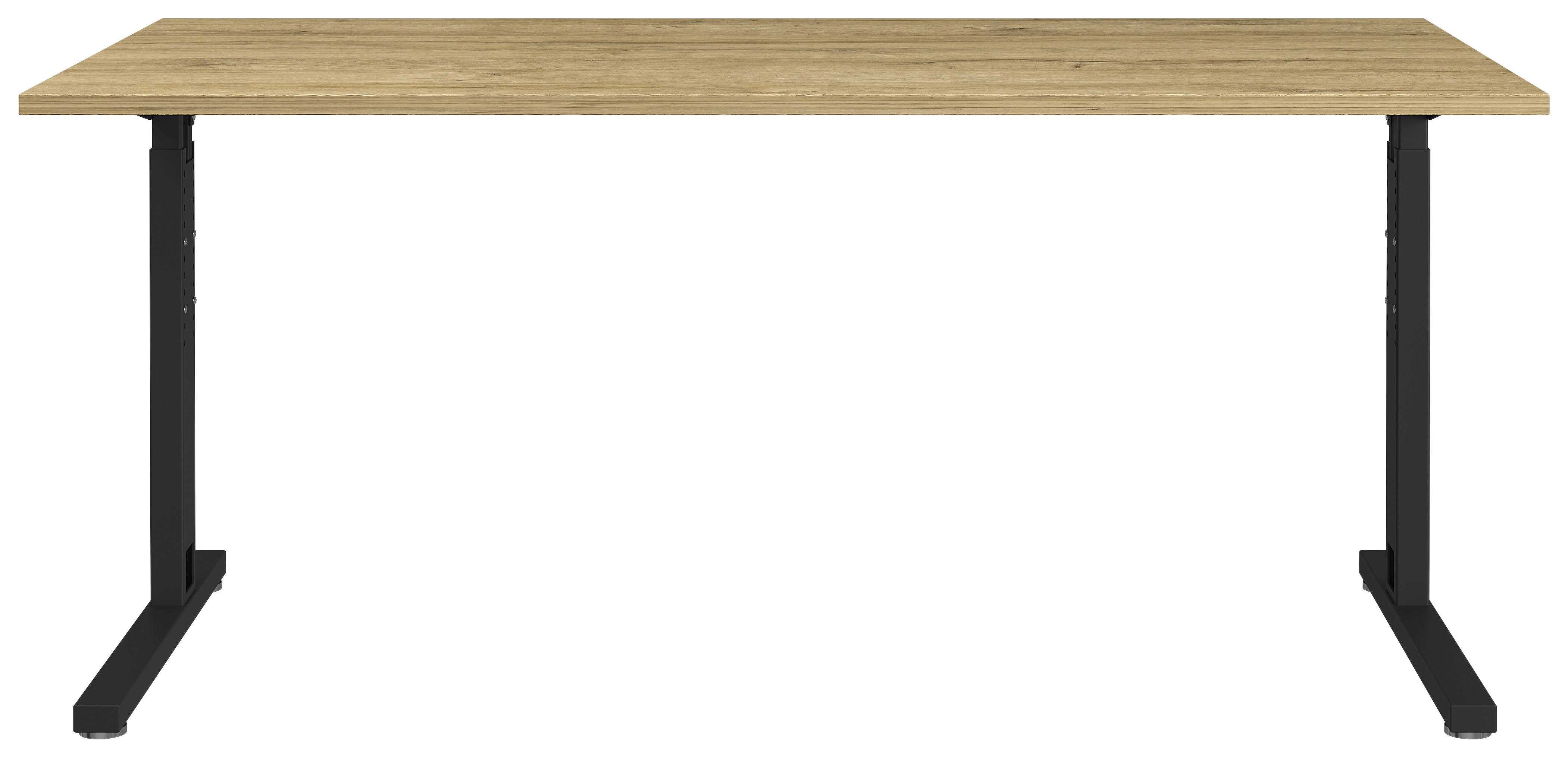 Schreibtisch 4252-582 Eiche Grand-Son Nachbildung schwarz B/H/T: ca. 160x80x80 cm 4252-582 - Eiche/schwarz (160,00/80,00/80,00cm) - Germania