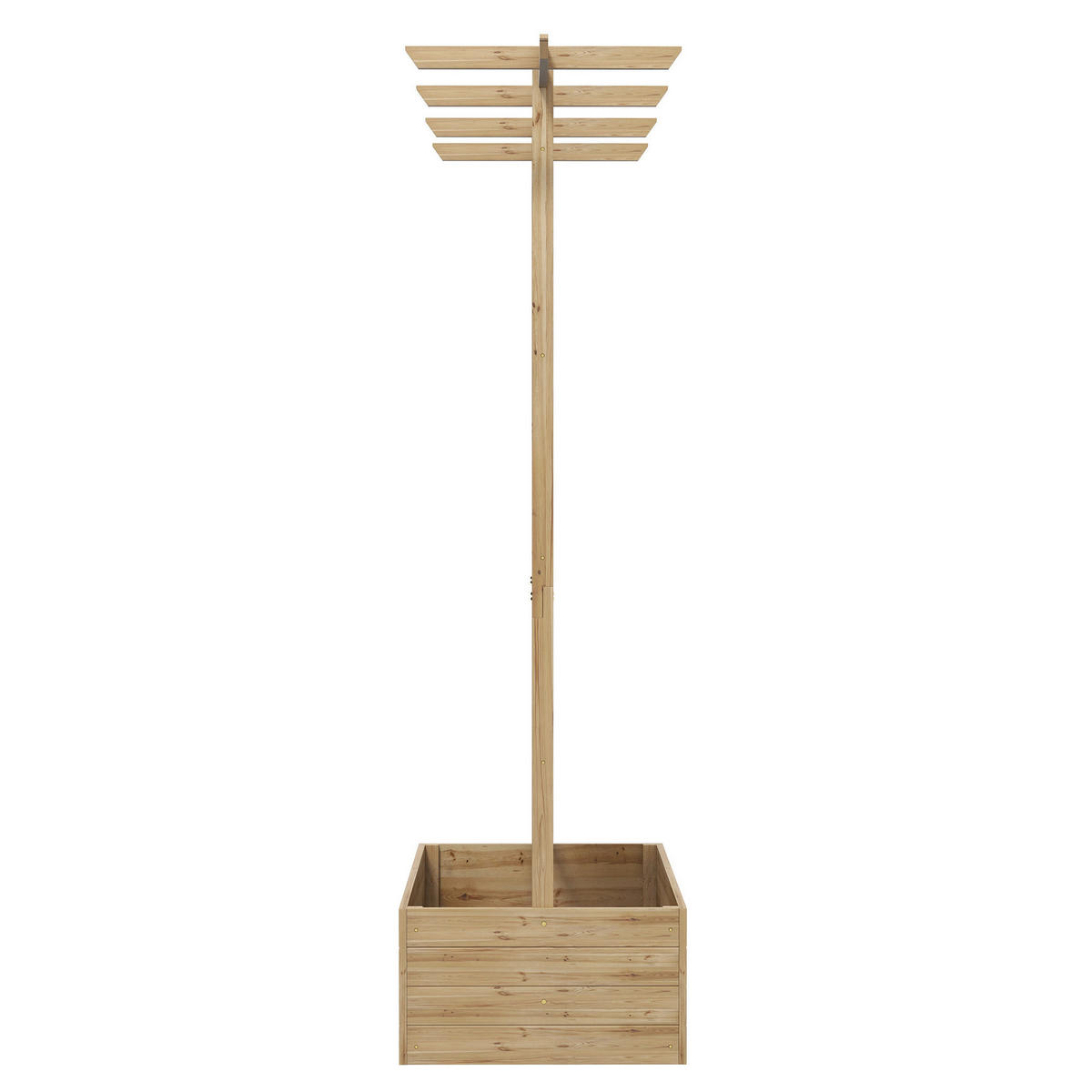 Outsunny Hochbeet natur Holz B/H/L: ca. 55x183x160 cm Hochbeet - natur (160,00/55,00/183,00cm) - Outsunny