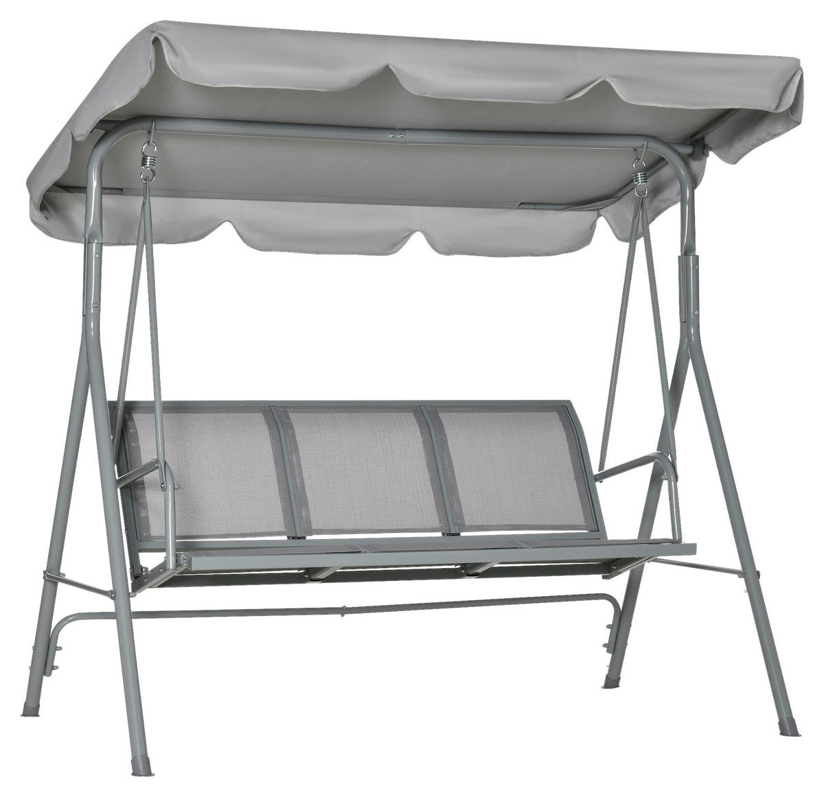 Outsunny Hollywoodschaukel creme Polyester B/H/L: ca. 342x250x450 cm Hollywoodschaukel - creme (450,00/342,00/250,00cm) - Outsunny