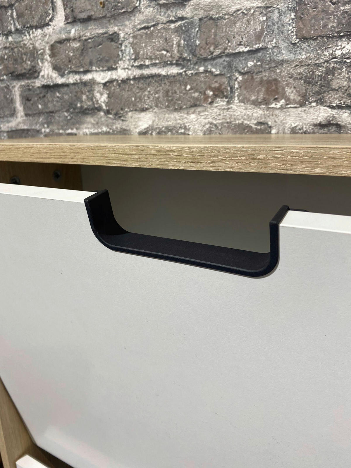 Schiebetürenschrank Emmik weiß matt Eiche Eiche weiß Nachbildung B/H/T: ca. 100,1x83,6x41 cm Emmik - Eiche/weiß (100,10/83,60/41,00cm) - Möbelpartner