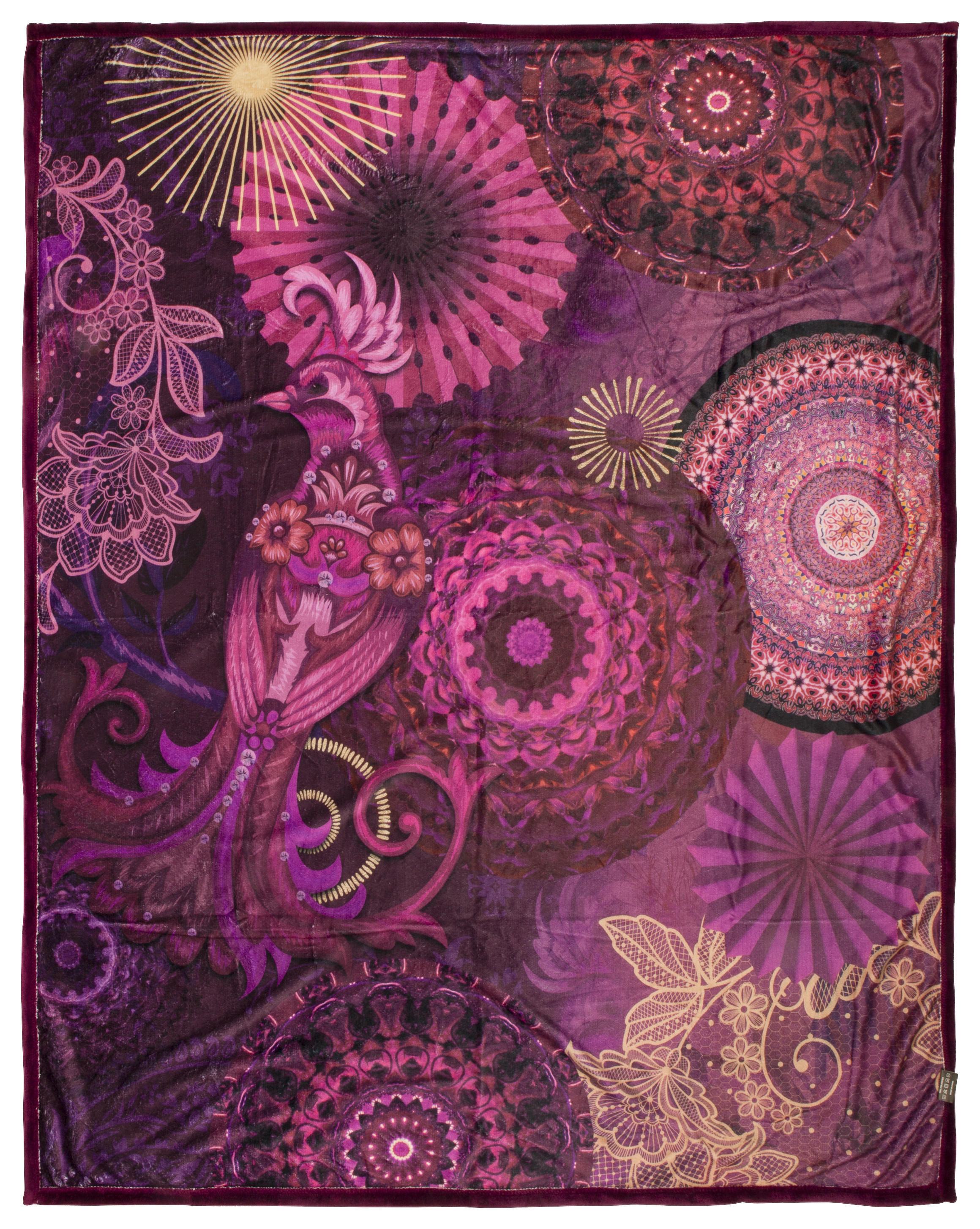 Wohndecke Miska Polysamt Miska - bordeaux (130,00/160,00cm) - HIP
