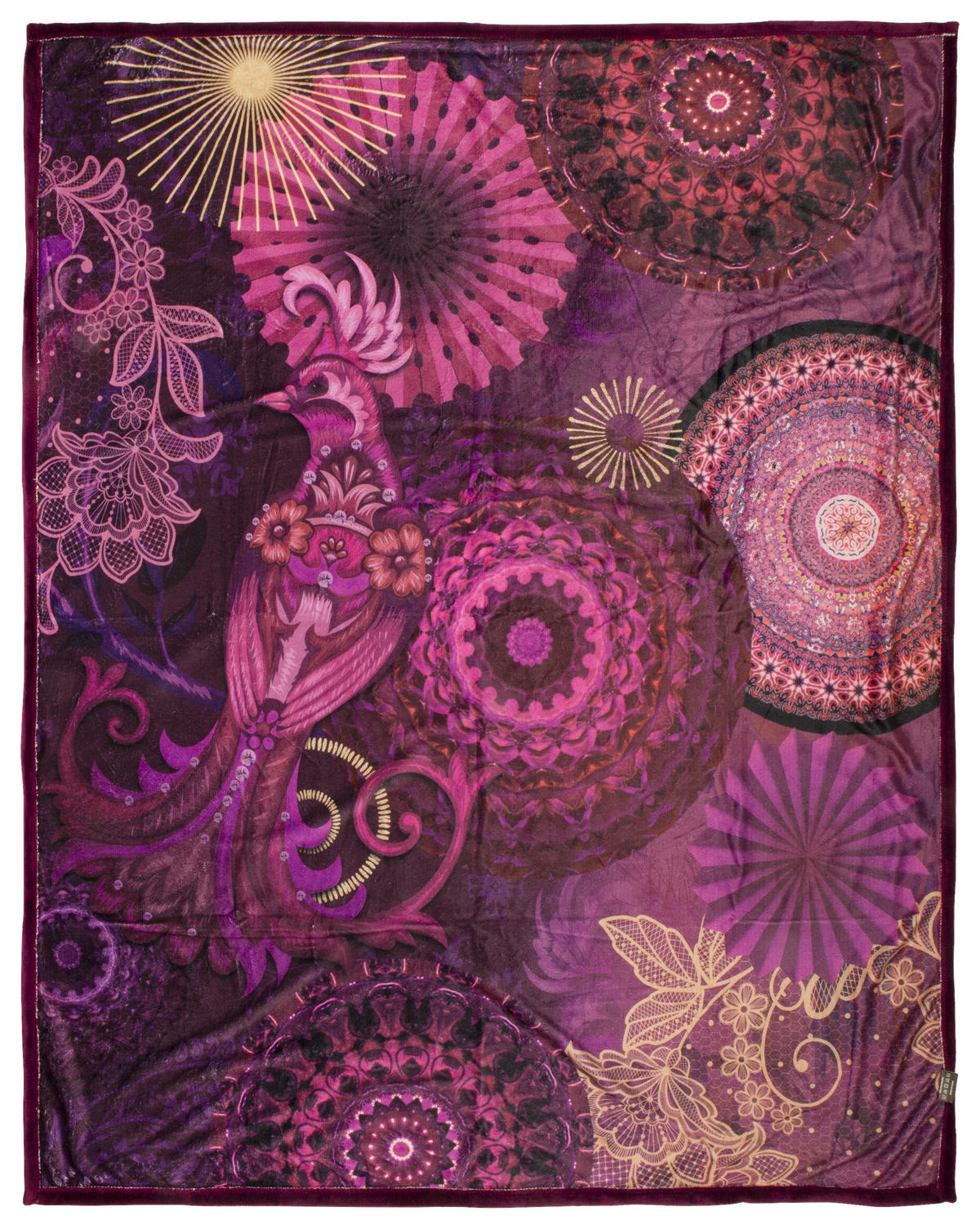 Wohndecke Miska Polysamt Miska - bordeaux (130,00/160,00cm) - HIP