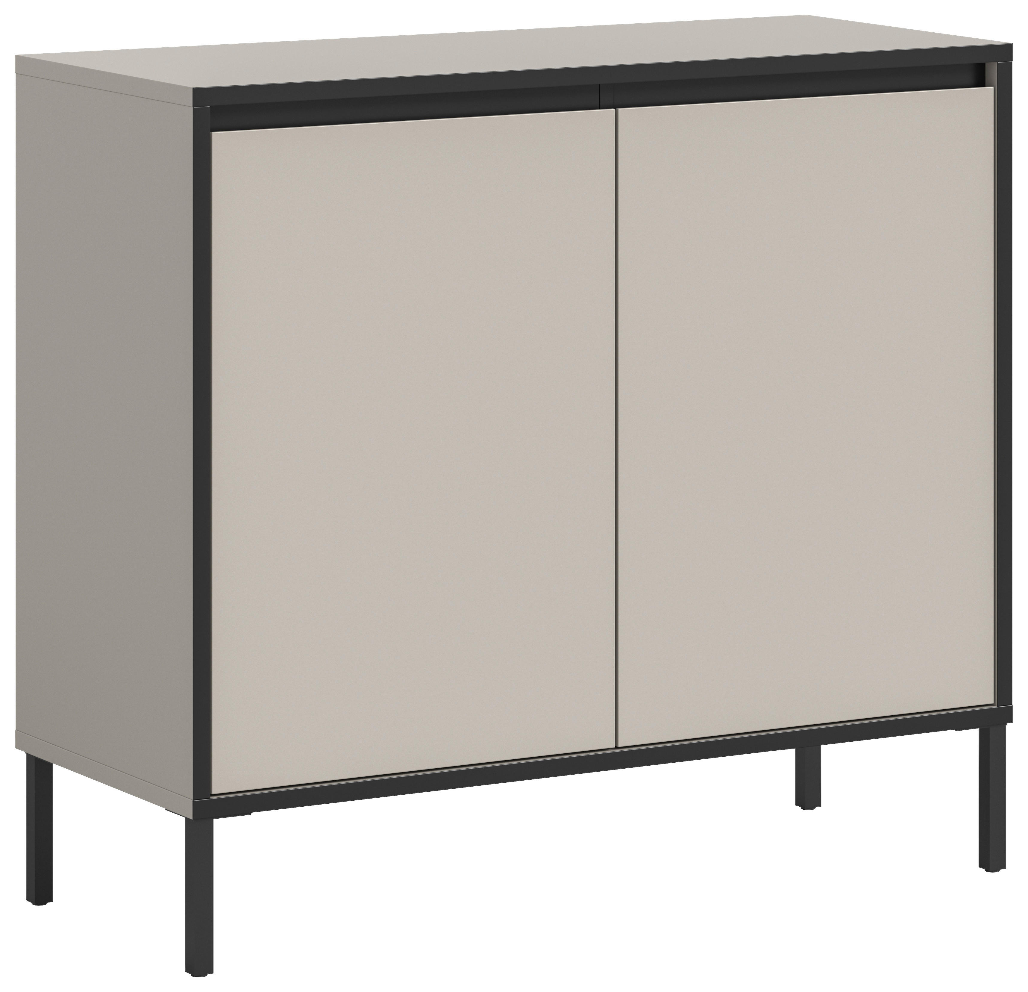 Kommode Tron Kaschmirgrau Nachbildung schwarz B/H/T: ca. 92x83x38 cm Tron - schwarz (92,00/83,00/38,00cm) - xonox.home