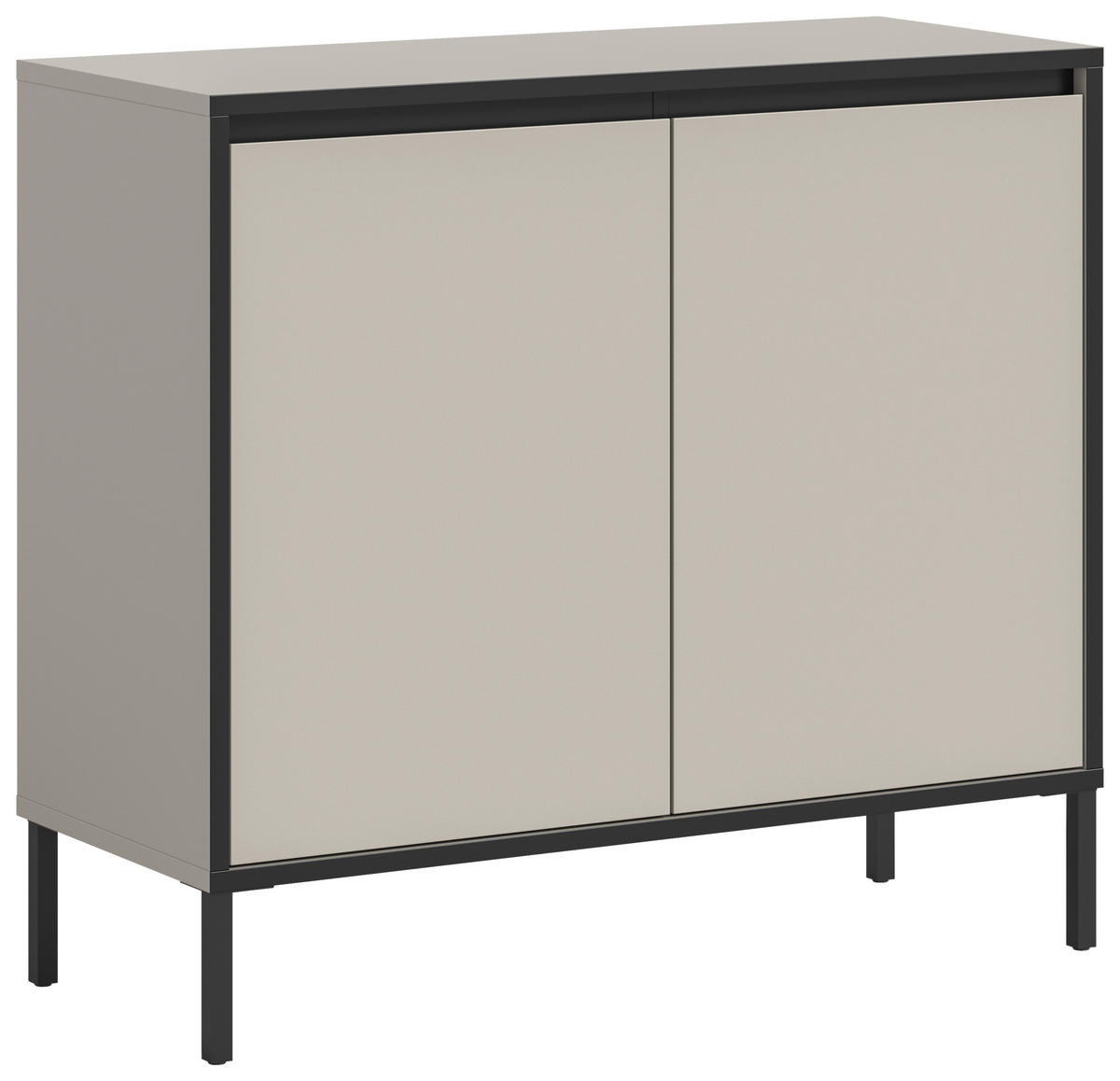 Kommode Tron Kaschmirgrau Nachbildung schwarz B/H/T: ca. 92x83x38 cm Tron - schwarz (92,00/83,00/38,00cm) - xonox.home