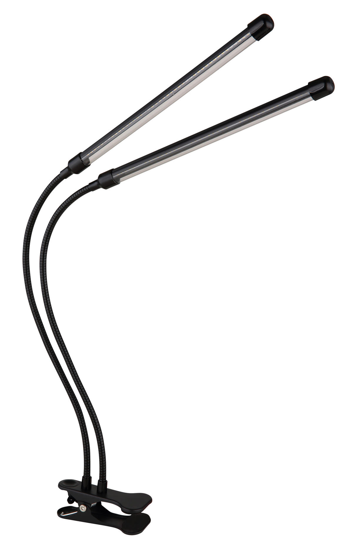 GLOBO LED-Klemmstrahler mattschwarz transparent Metall Kunststoff B/H/T: ca. 45x47x41 cm 1 Brennstellen TREENA - mattschwarz/transparent (45,00/47,00/41,00cm) - GLOBO