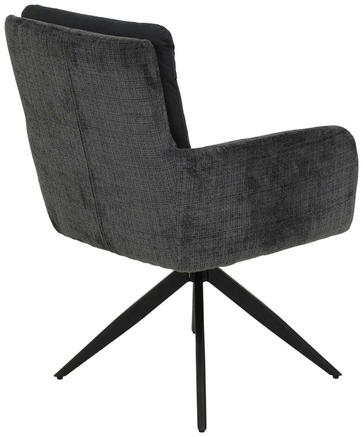 Armlehnstuhl Leandra, 2er-Set anthrazit Microfaser Webstoff B/H/T: ca. 63x92x69 cm Leandra, 2er-Set - anthrazit (63,00/92,00/69,00cm) - Hela