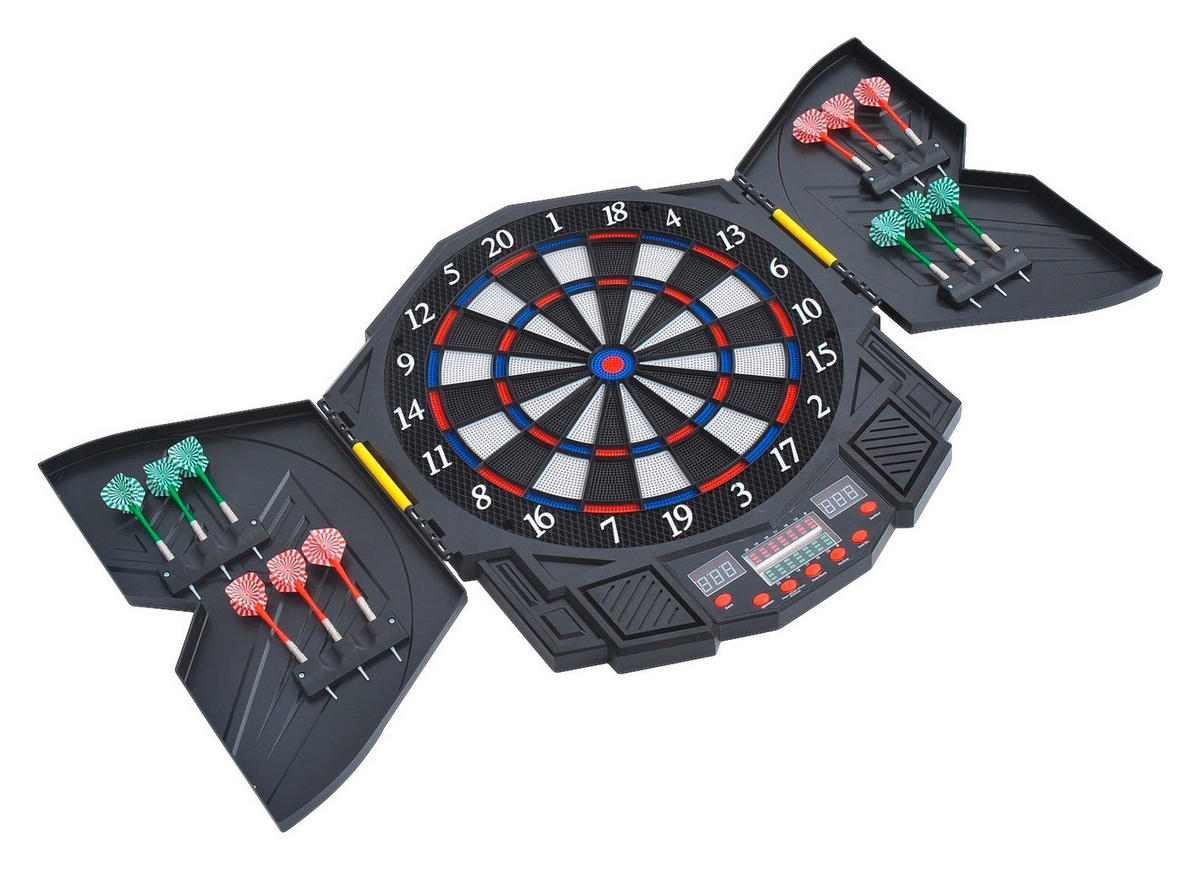 HOMCOM Dartscheibe B/H/L: ca. 49x5,5x54,6 cm Elektronische_Dartscheibe - schwarz (54,60/49,00/5,50cm) - HOMCOM