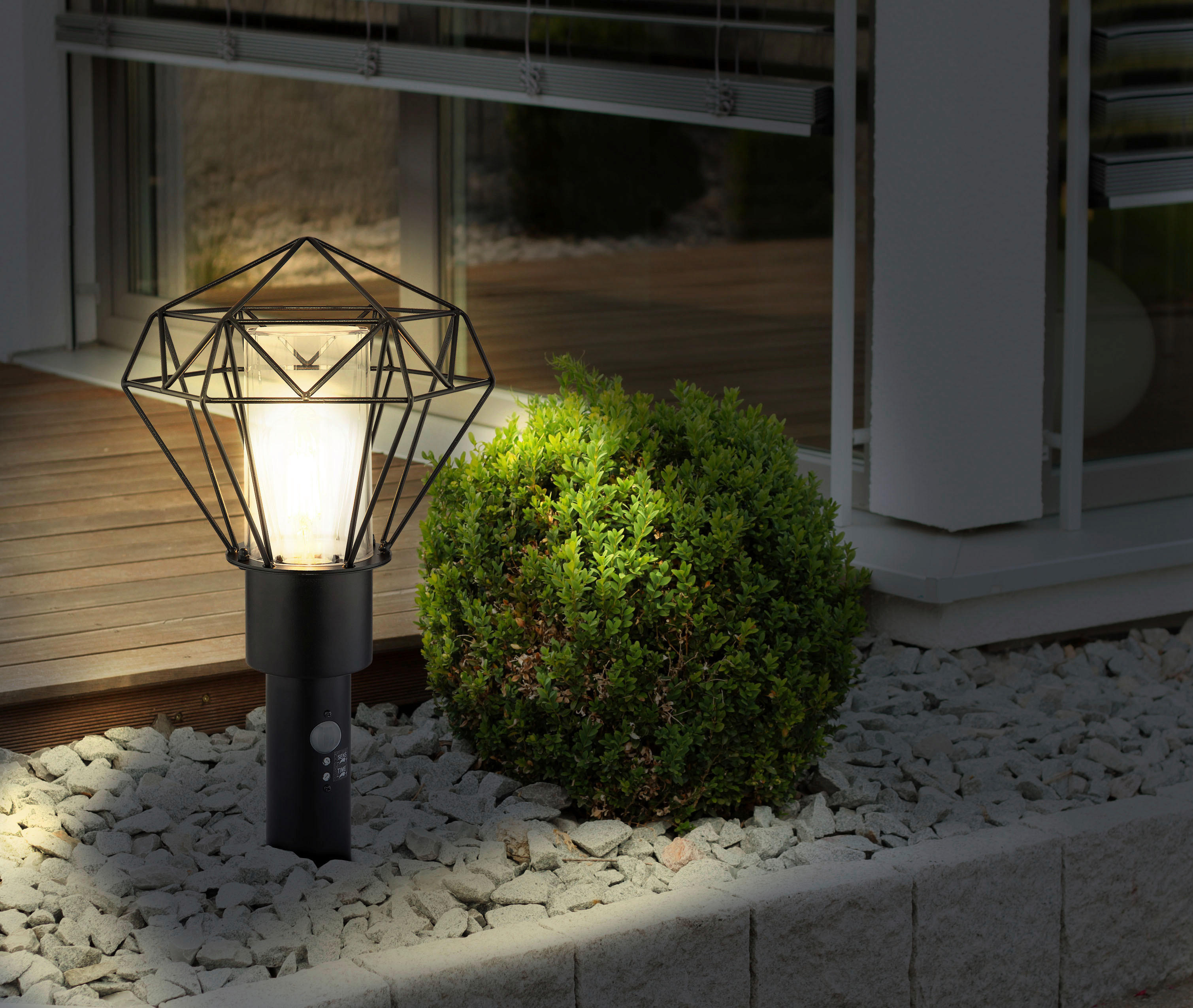 Außenleuchte HORACE 31356 schwarz B/H/L: ca. 25,5x50x22,5 cm HORACE - schwarz (22,50/25,50/50,00cm) - GLOBO