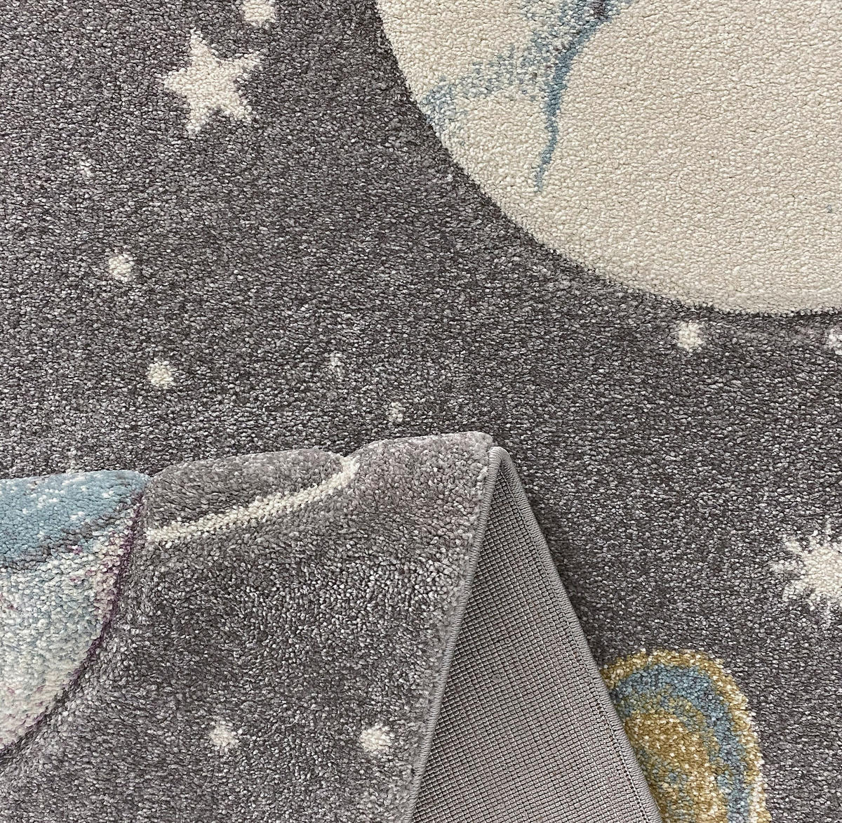 Merinos Teppich Pastel Kids grau B/L: ca. 80x150 cm Pastel Kids - grau (80,00/150,00cm) - Merinos