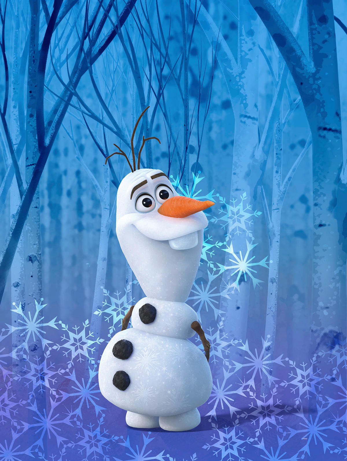 Komar Poster Frozen Olaf Crystal Disney B/L: ca. 30x40 cm Frozen Olaf Crystal - (30,00/40,00cm) - Komar