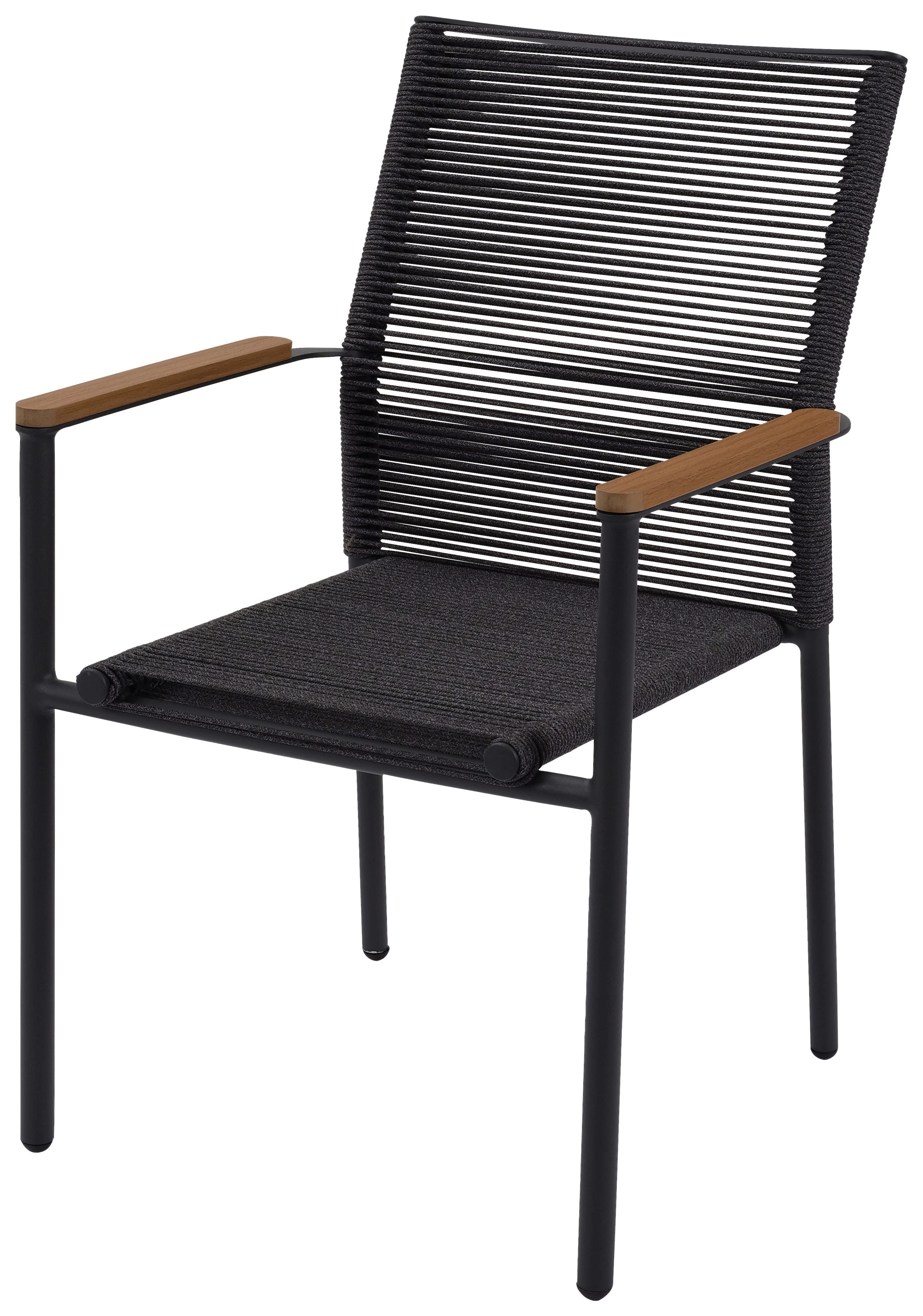 Thumbnail - POCOline Gartenstuhl Turin dunkelgrau Webstoff B/H/L: ca. 60x87x56 cm