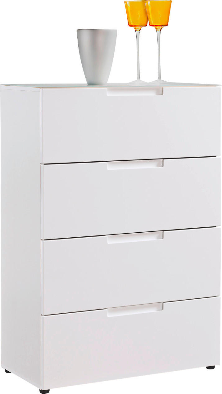 Schubkastenkommode Mailand B/H/T: ca. 80x117x40 cm Mailand - weiß (80,00/117,00/40,00cm)