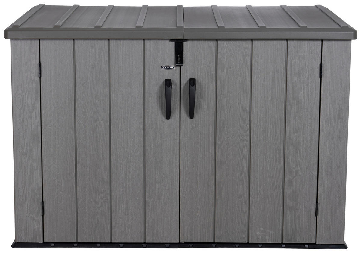 Lifetime Mülltonnenbox Greg hellgrau B/H/L: ca. 191x131x109 cm Greg - hellgrau/hellbraun (109,00/191,00/131,00cm) - Lifetime