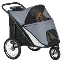 PawHut Hundebuggy grau Polyester-Mischgewebe B/H/L: ca. 70x97,5x111 cm Hundebuggy - grau (111,00/70,00/97,50cm) - PawHut