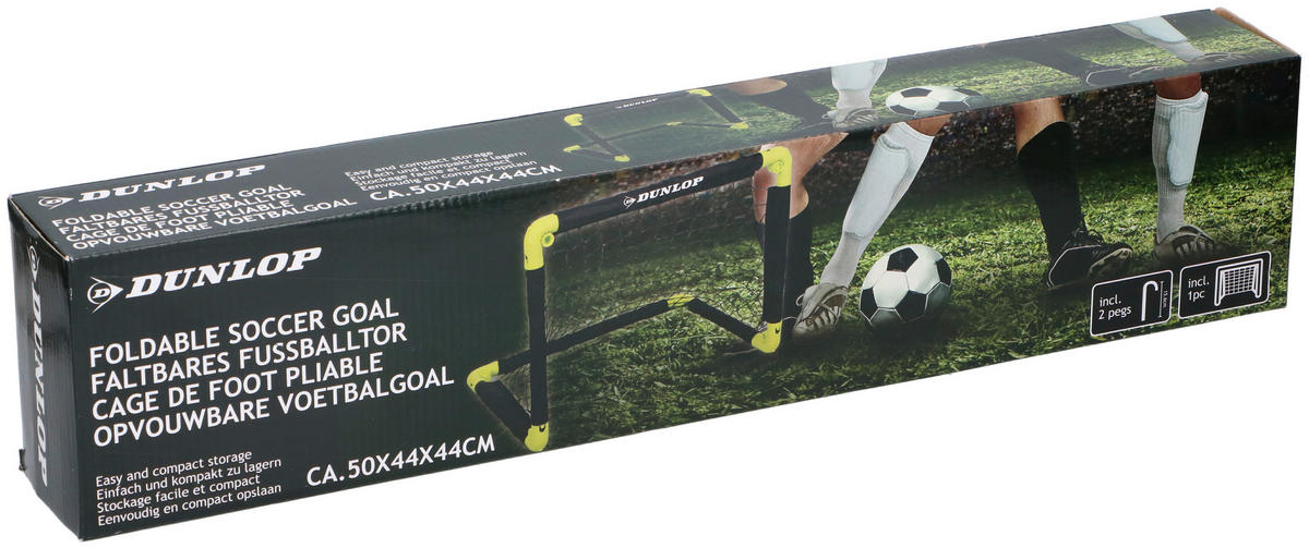 Dunlop Fußballtor schwarz B/H/L: ca. 44x44x50 cm Fußballtor - schwarz/grün (50,00/44,00/44,00cm) - Dunlop