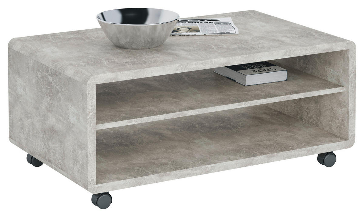 Couchtisch Martigny Beton Optik B/H/T: ca. 100x43x59 cm Martigny - Beton (100,00/43,00/59,00cm)