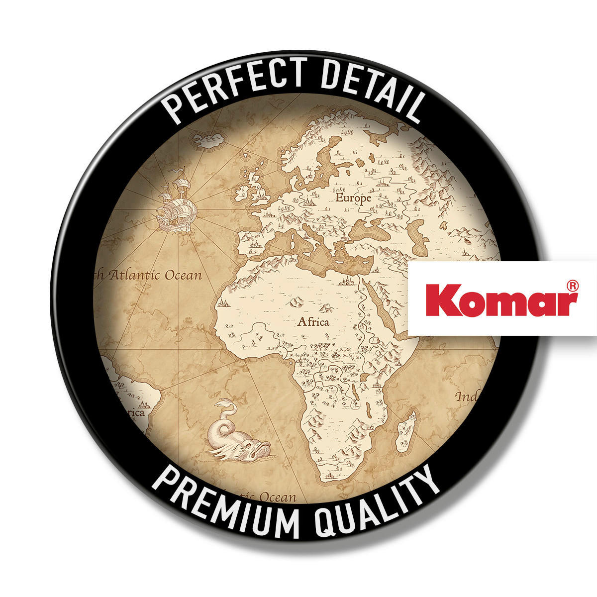 Komar Fototapete Vintage World Map B/L: ca. 500x280 cm Vintage World Map - (500,00/280,00cm) - Komar