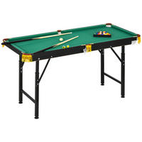 SPORTNOW Billardtisch grün Stahl B/H/L: ca. 63x75x140 cm Billardtisch - grün (140,00/63,00/75,00cm) - SPORTNOW