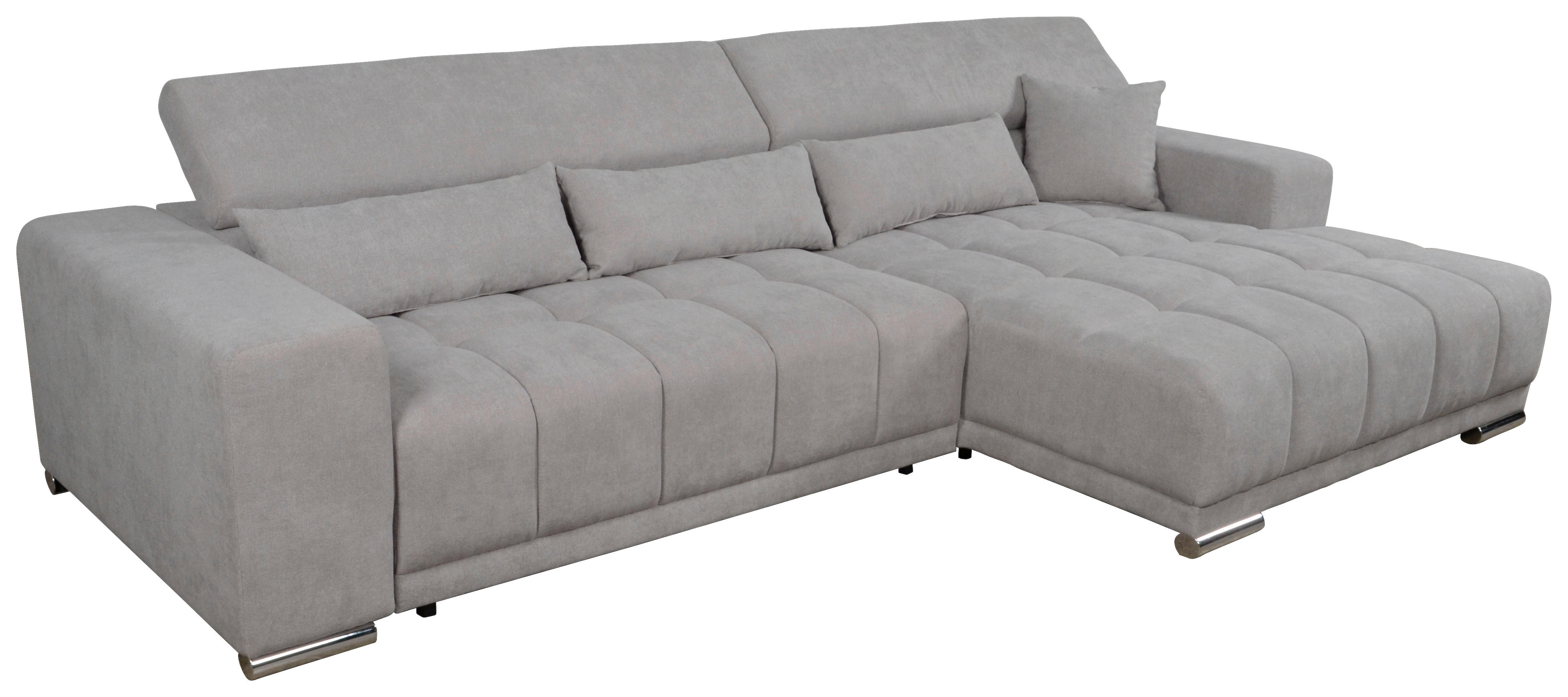 Ecksofa hellgrau Microfaser B/H/T: ca. 310x95x171 cm Rico_0_(2SL-OTR)_Ecksofa - hellgrau/Chrom (310,00/95,00/171,00cm)