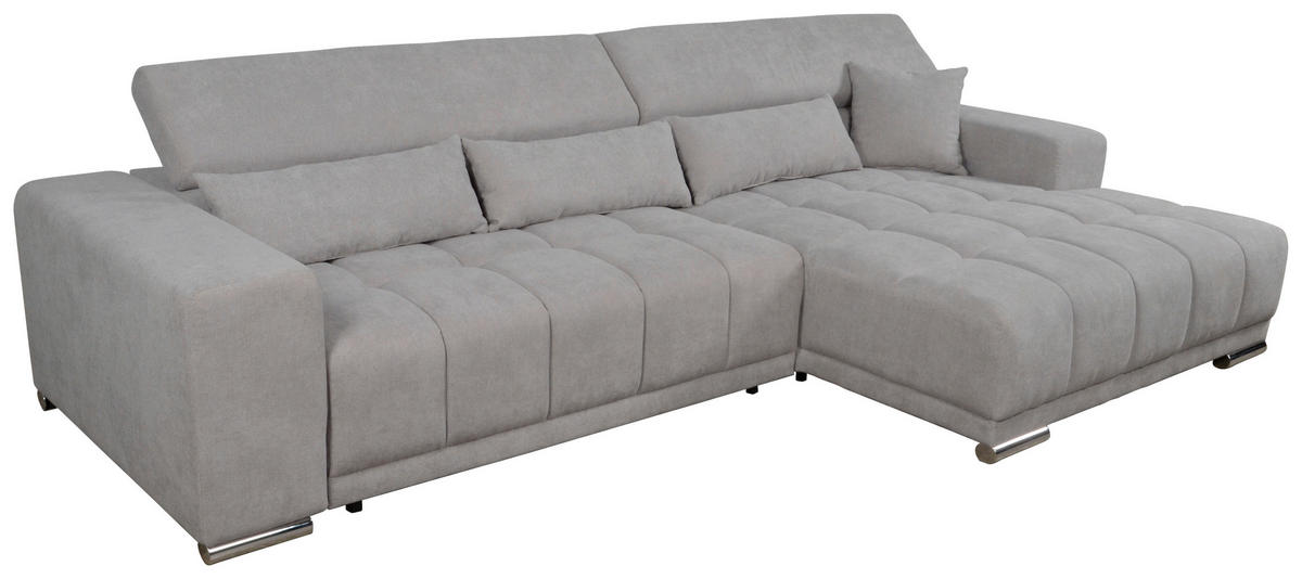 Ecksofa hellgrau Microfaser B/H/T: ca. 310x95x171 cm Rico_0_(2SL-OTR)_Ecksofa - hellgrau/Chrom (310,00/95,00/171,00cm)