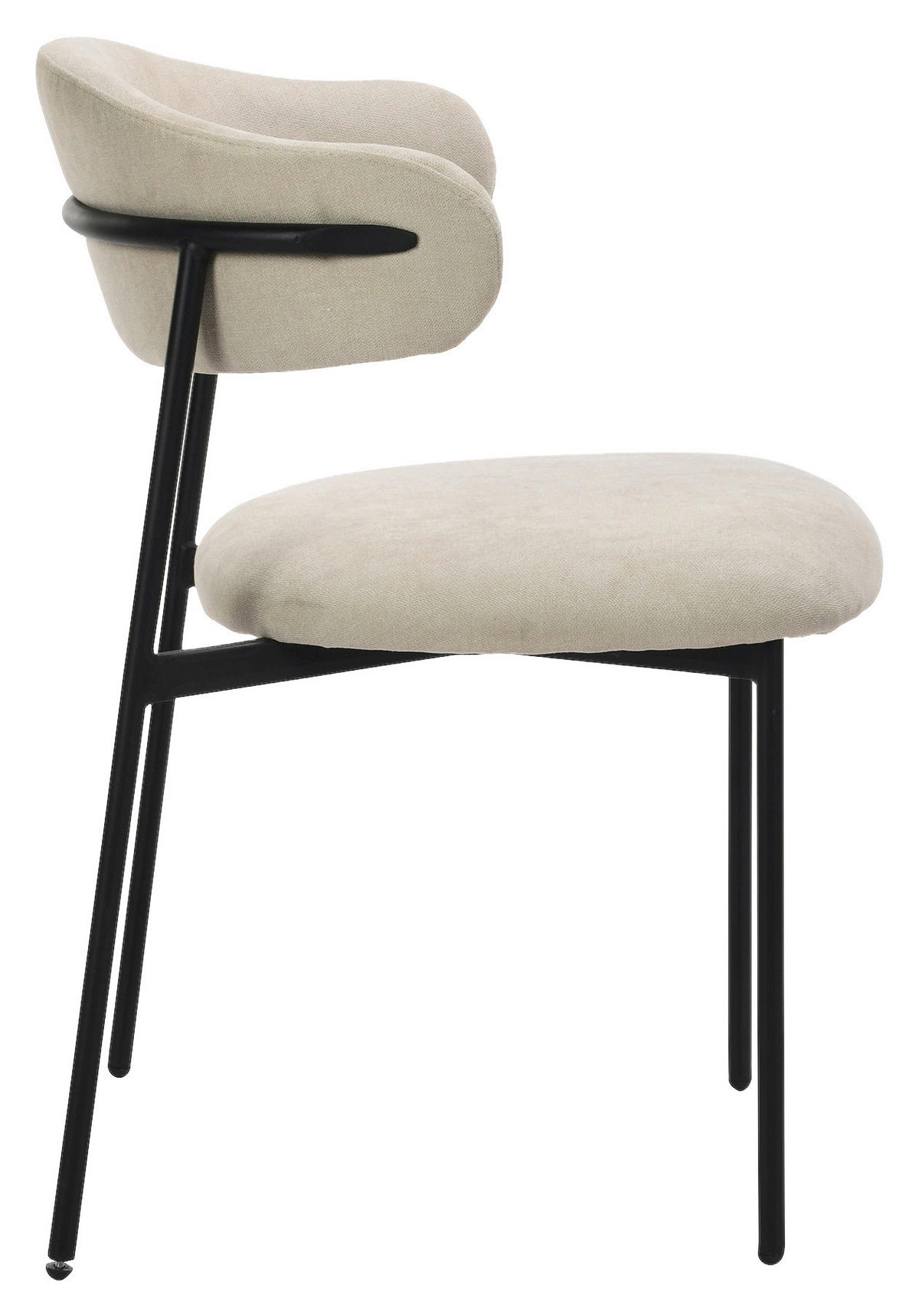 Stuhl JERSEY 2er-Set. taupe Webstoff B/H/T: ca. 58x78x54,5 cm JERSEY 2er-Set. - schwarz/taupe (58,00/78,00/54,50cm) - byLIVING