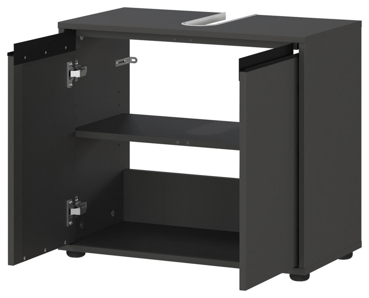 Waschbeckenunterschrank 2200-547 Graphit B/H/T: ca. 63x55x34 cm 2200-547 - Graphit (63,00/55,00/34,00cm) - Germania