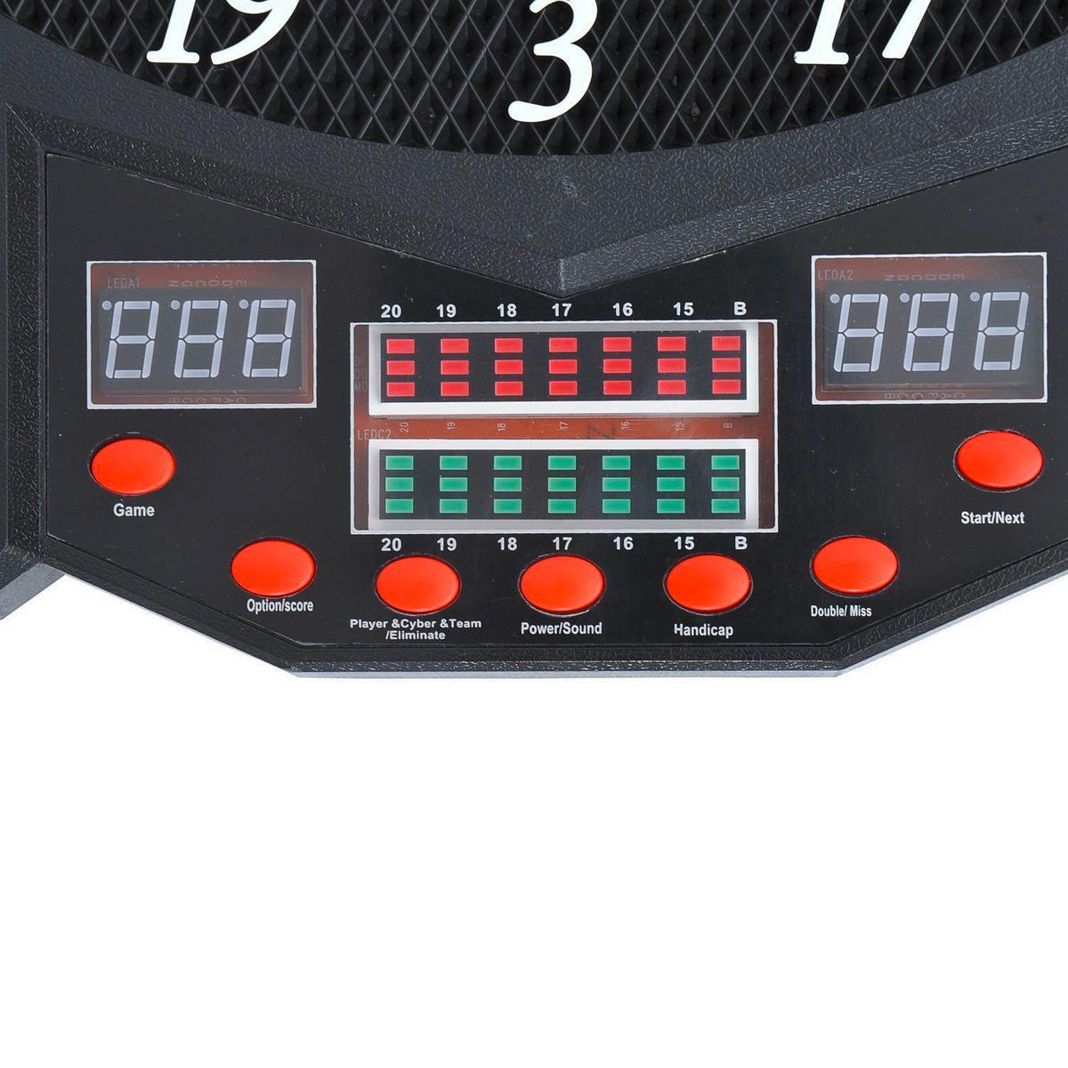 HOMCOM Dartscheibe B/H/L: ca. 49x5,5x54,6 cm Elektronische_Dartscheibe - schwarz (54,60/49,00/5,50cm) - HOMCOM