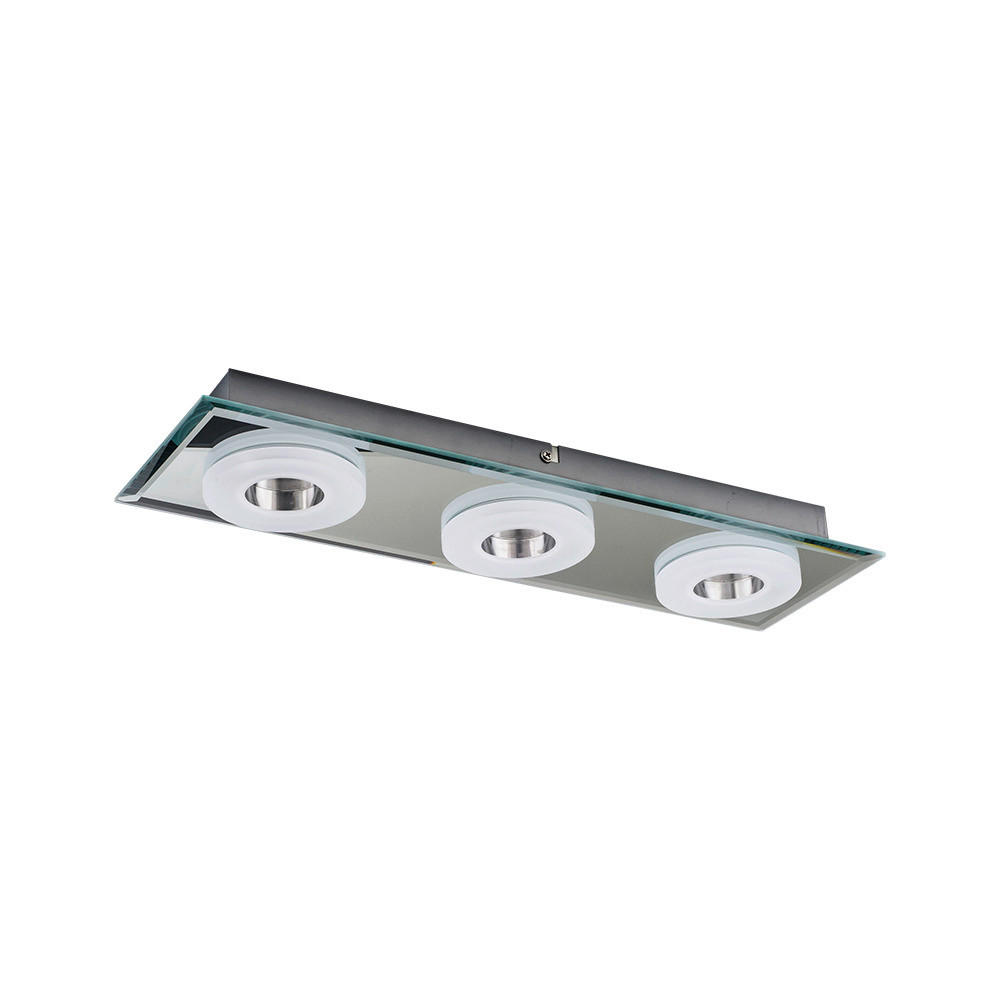 SPOT Light Deckenleuchte 9030328 Chrom klar Metall Glas B/H/L: ca. 45x5x13 cm 3 Brennstellen Vito - klar/Chrom (13,00/45,00/5,00cm) - SPOT Light