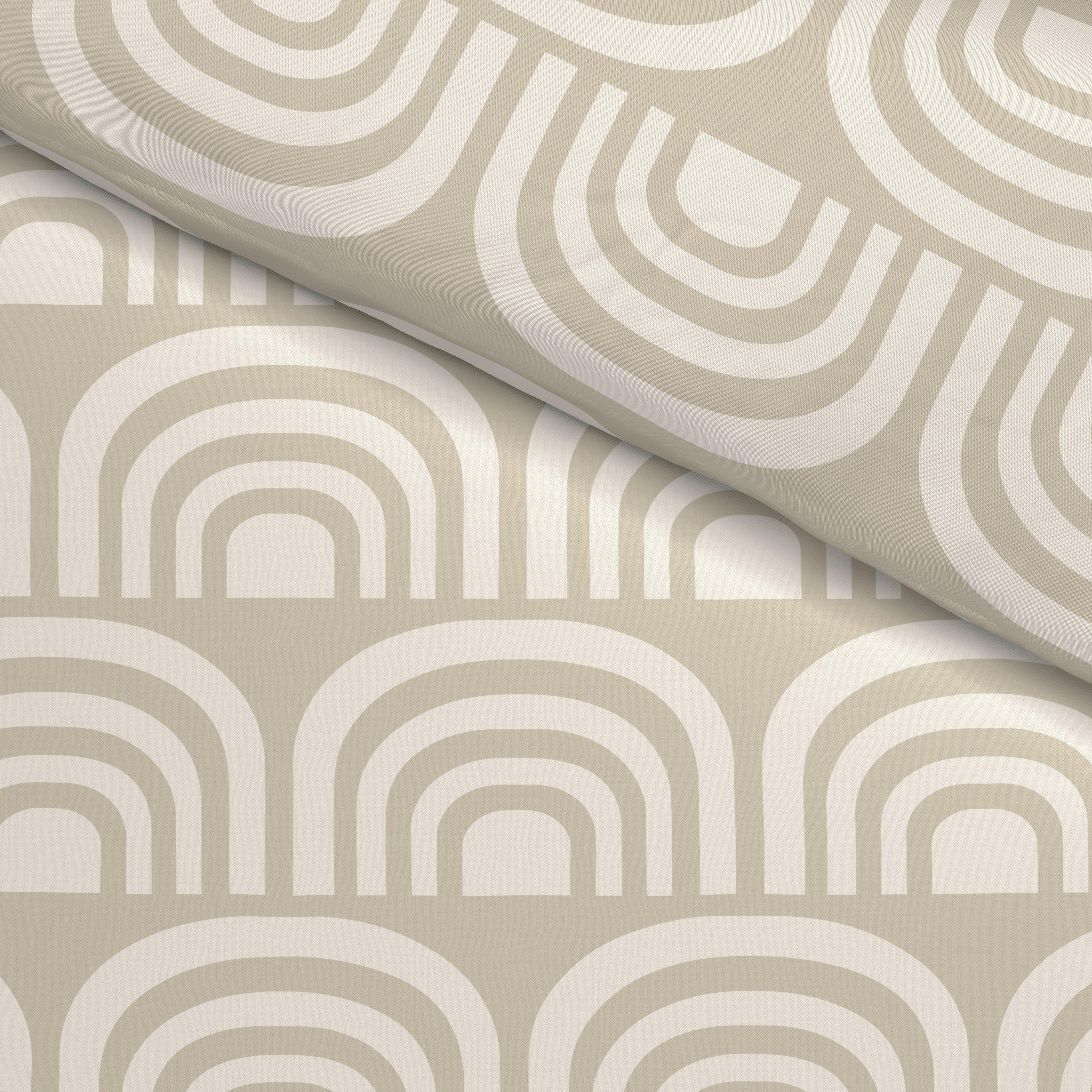 Baumwoll Bettwäsche Bettwäsche_Rainbow 135x200cm - beige/natur (135,00/200,00cm)