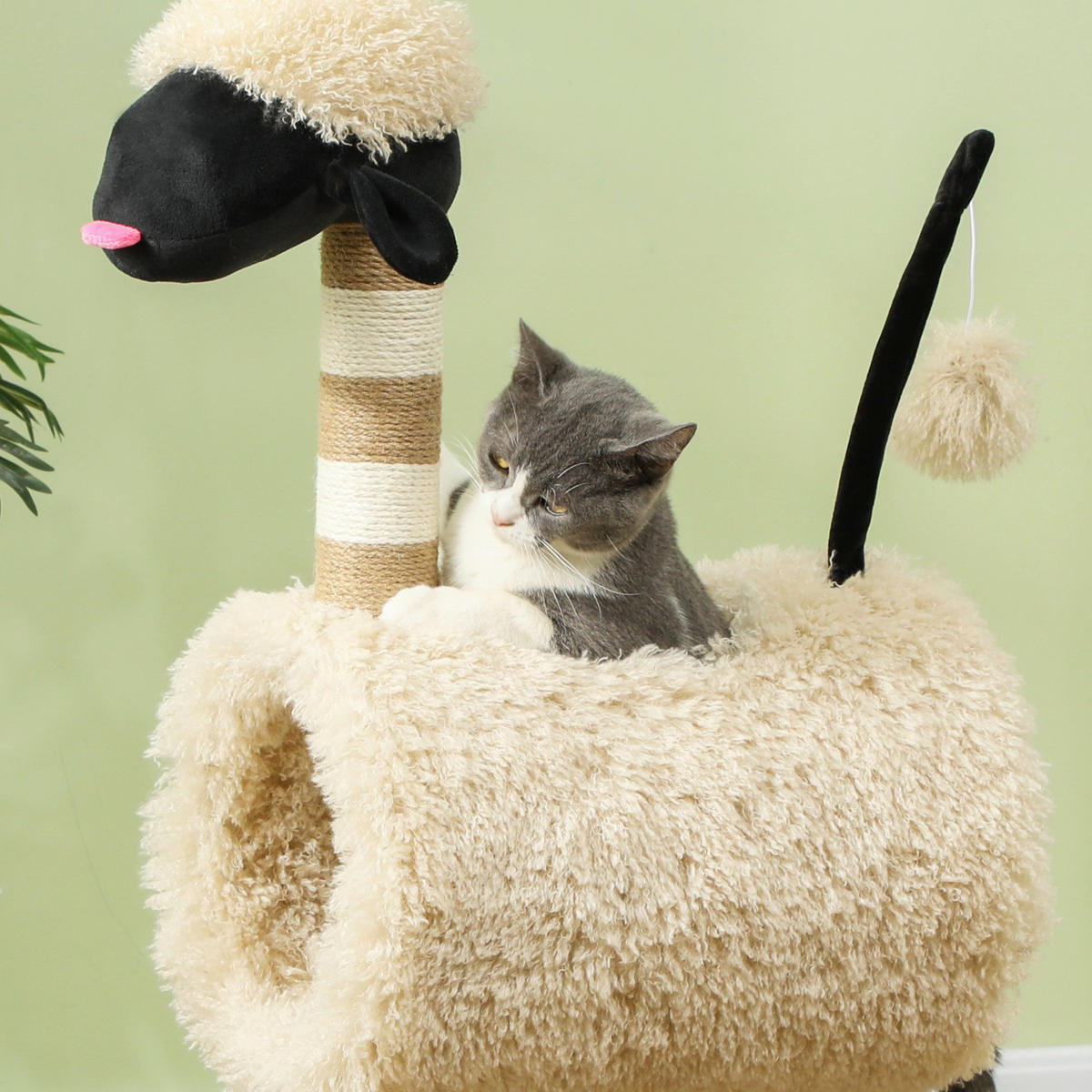 PawHut Kratzbaum braun Polyester B/H/L: ca. 34x98x48 cm Kratzbaum - braun (48,00/34,00/98,00cm) - PawHut